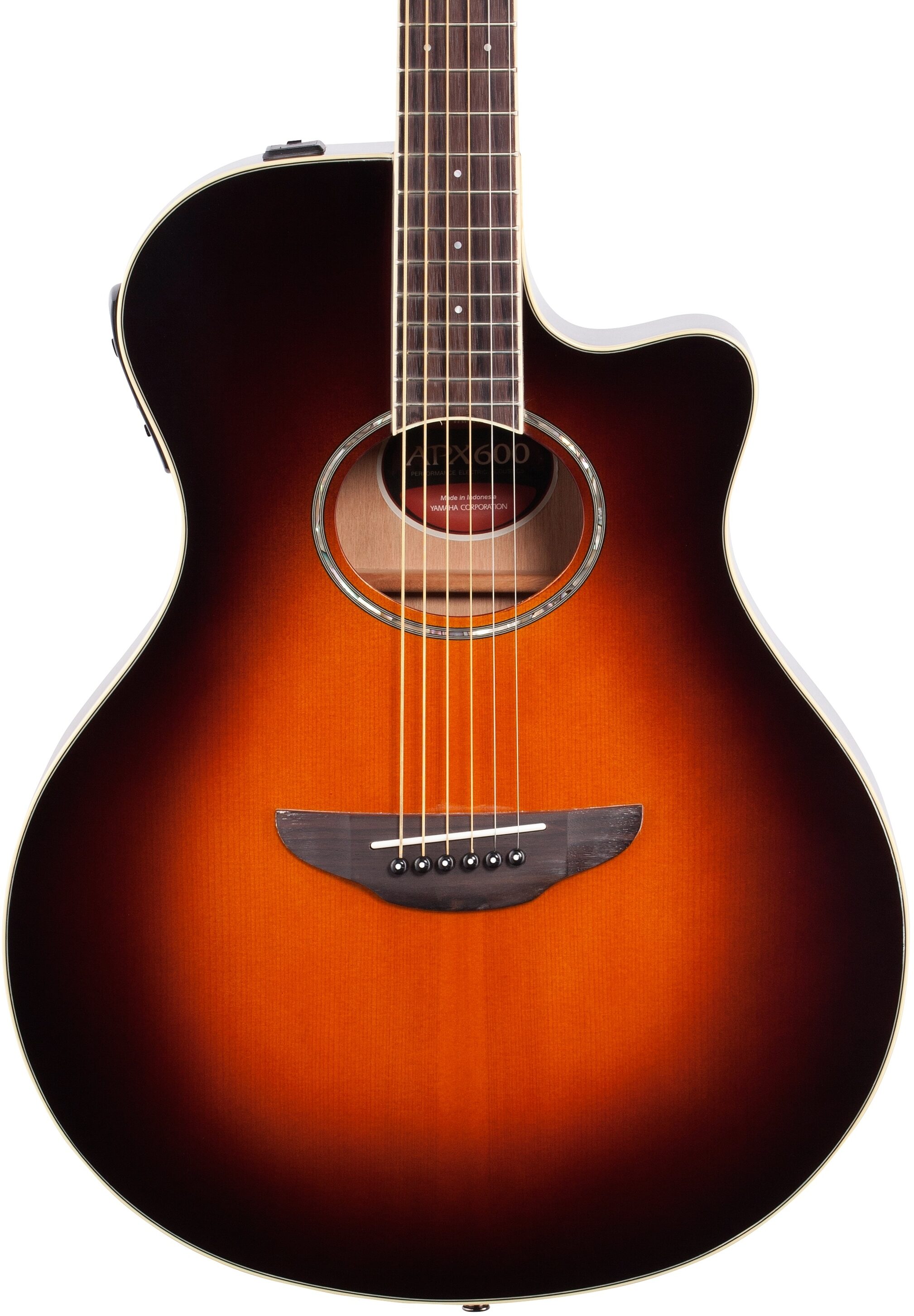 Yamaha APX-600 Acoustic-Electric Guitar, Old Violin Sunburst, Body Straight Front