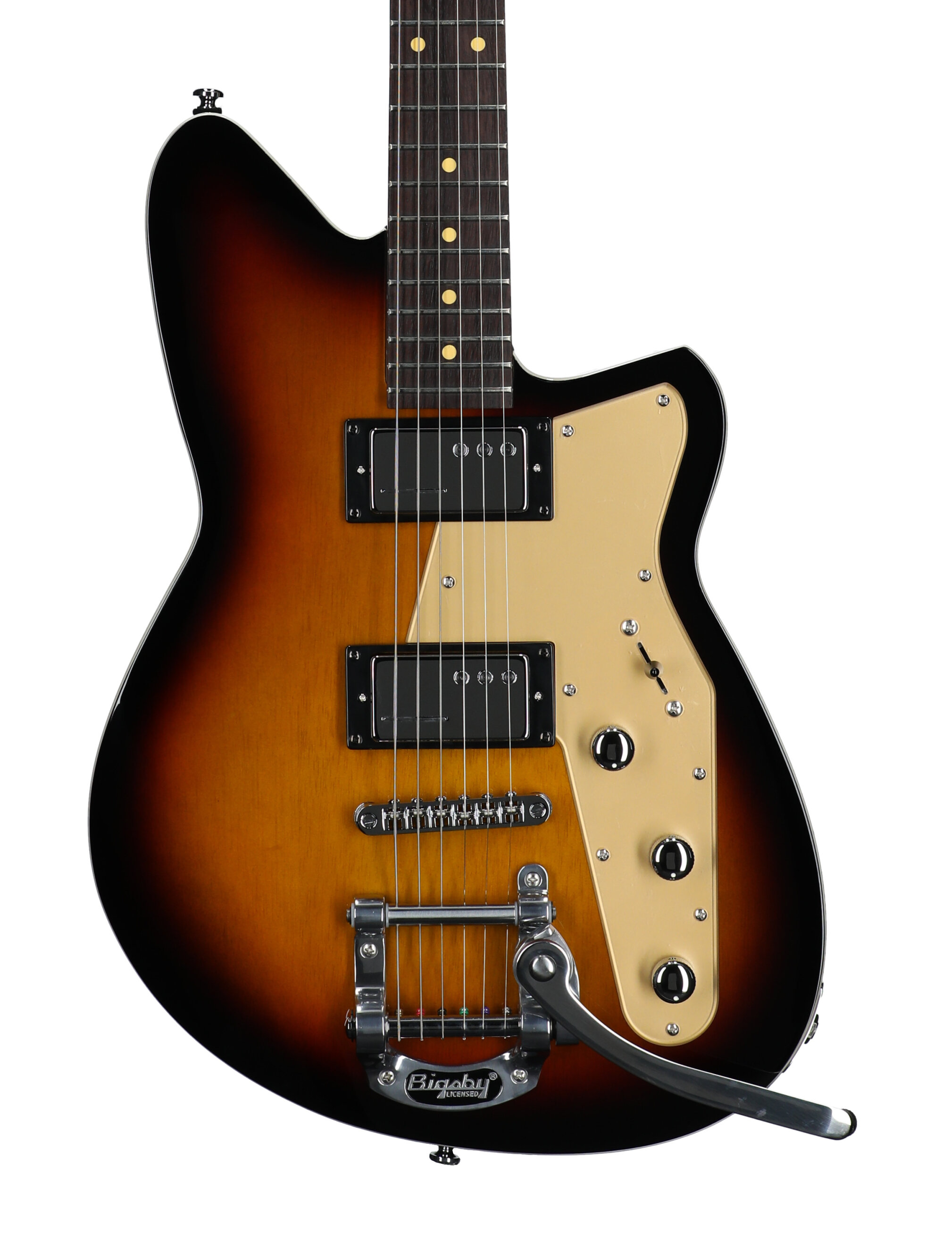Reverend Jetstream HCB Electric Guitar, 3-Tone Burst, Body Straight Front