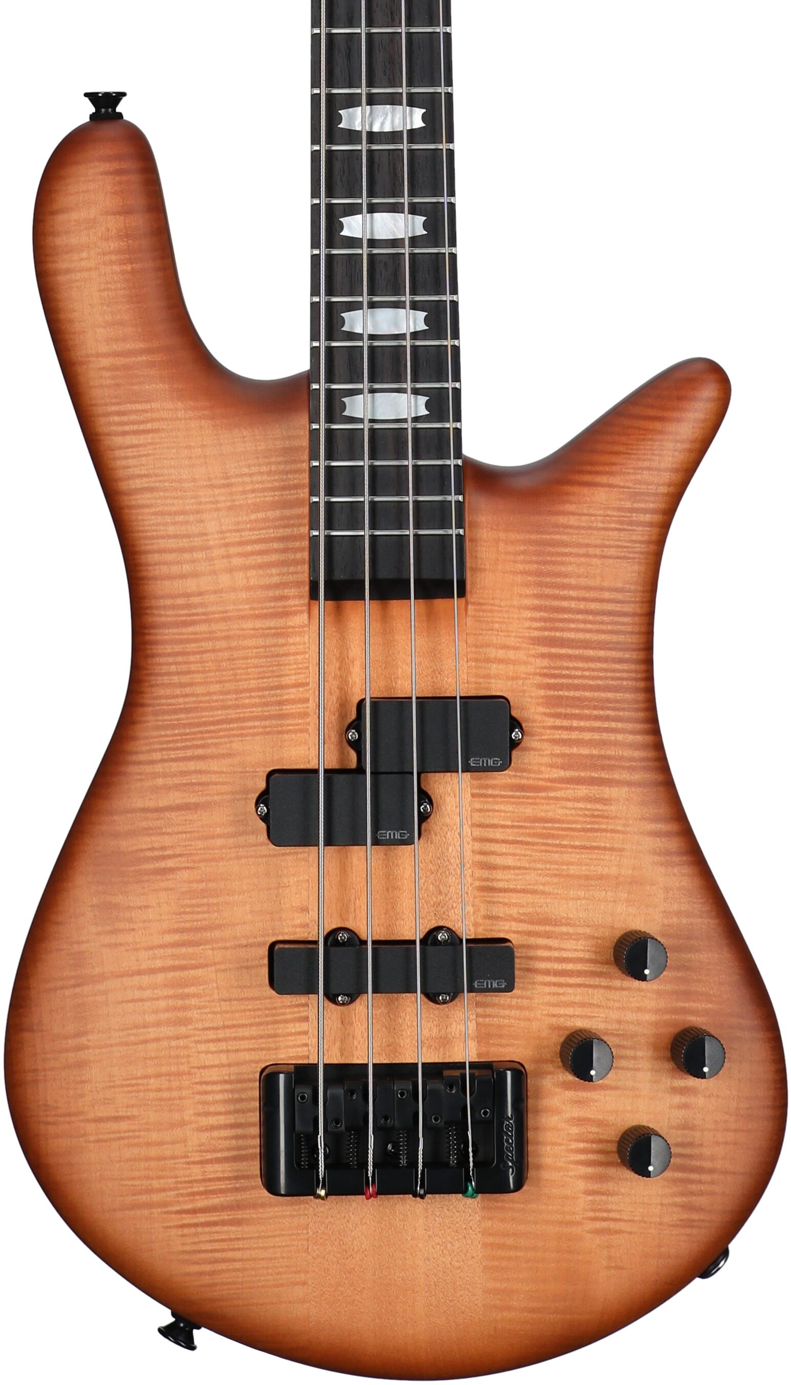 Spector Euro4 LX Electric Bass (with Gig Bag), Natural Sunburst Matte, Body Straight Front