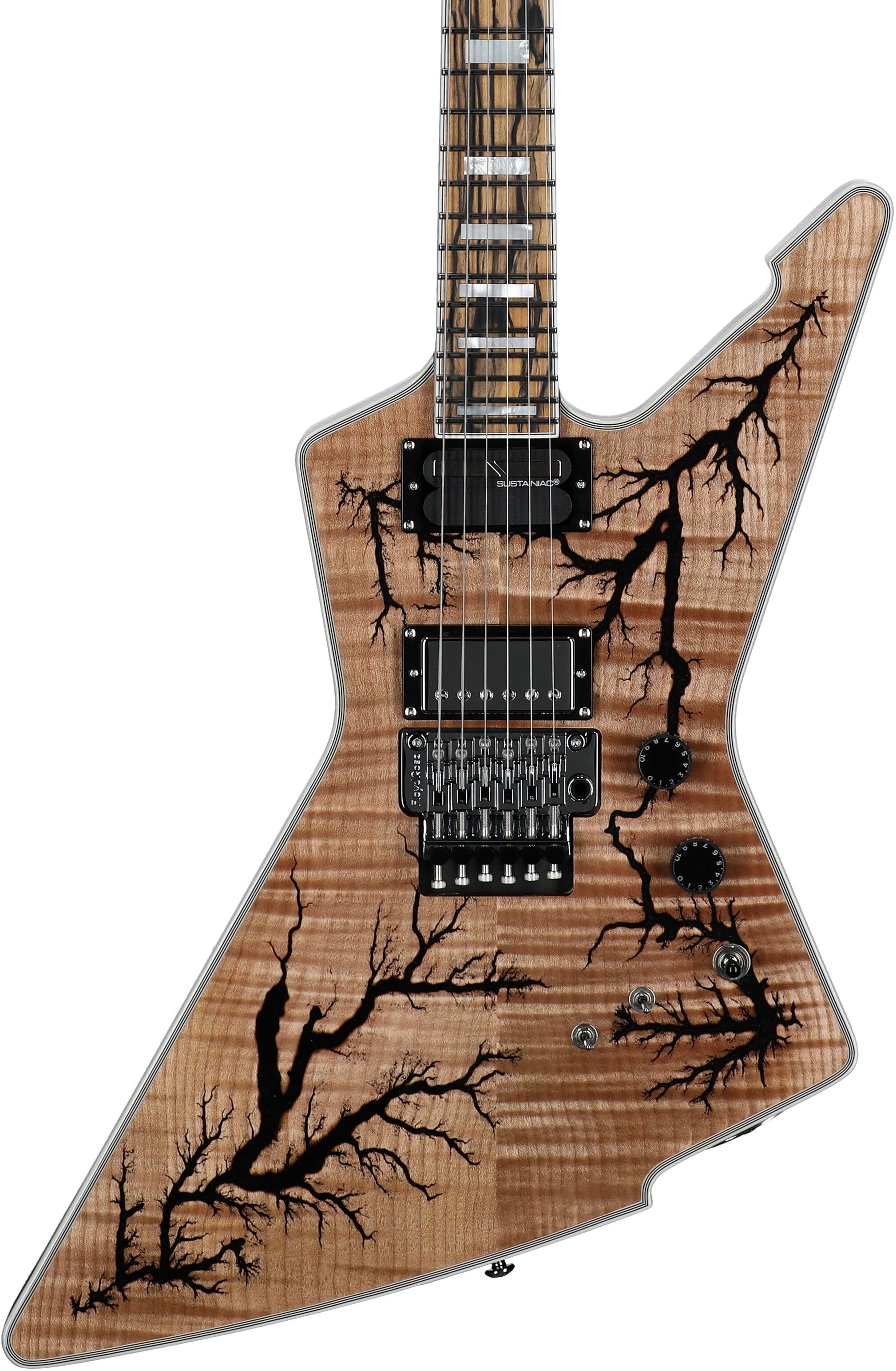 Schecter E-1 FR-S Electro-Resin Electric Guitar, Gloss Natural, Body Straight Front