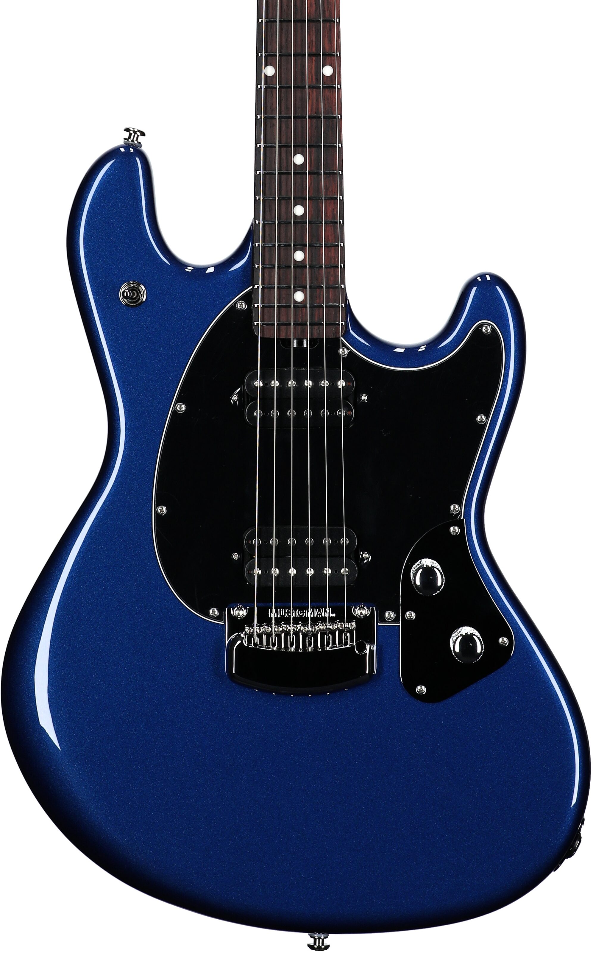 Ernie Ball Music Man StingRay RS Electric Guitar (with Case), Lakeside Blue, Open Box (Very Good), Body Straight Front
