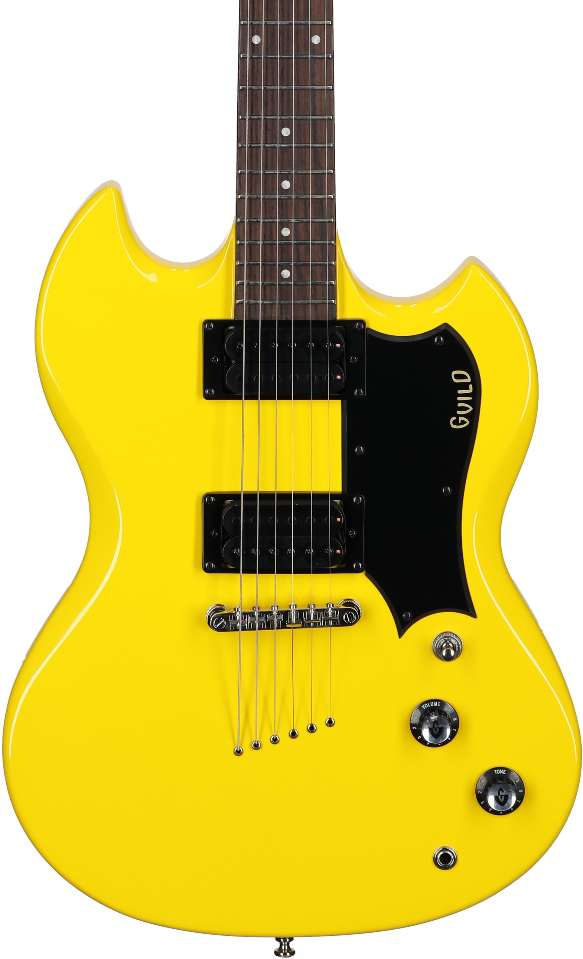 Guild Polara Electric Guitar, Voltage Yellow, Body Straight Front