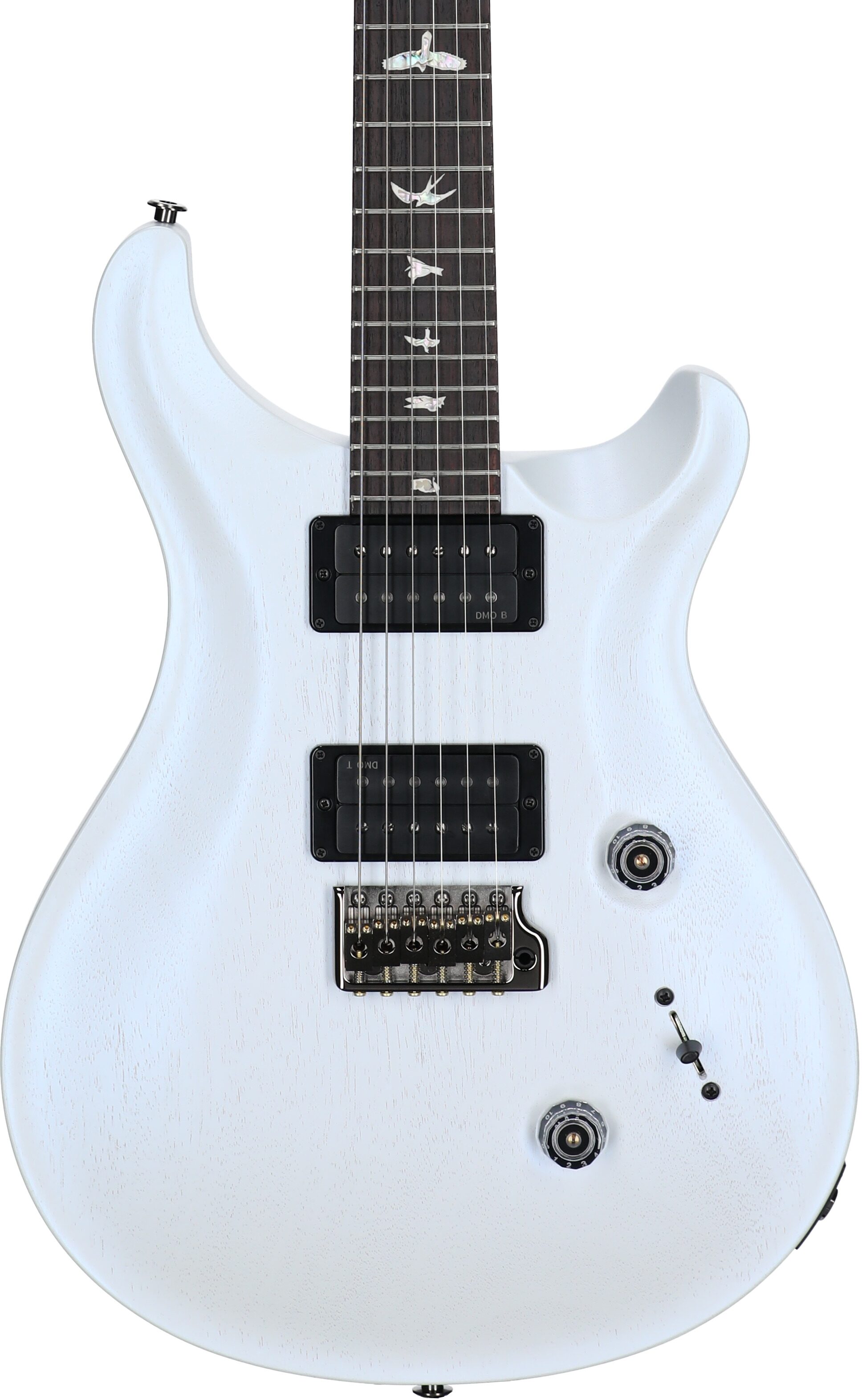 PRS Paul Reed Smith Satin Standard 24 Electric Guitar (with Case), Pearl White, Body Straight Front