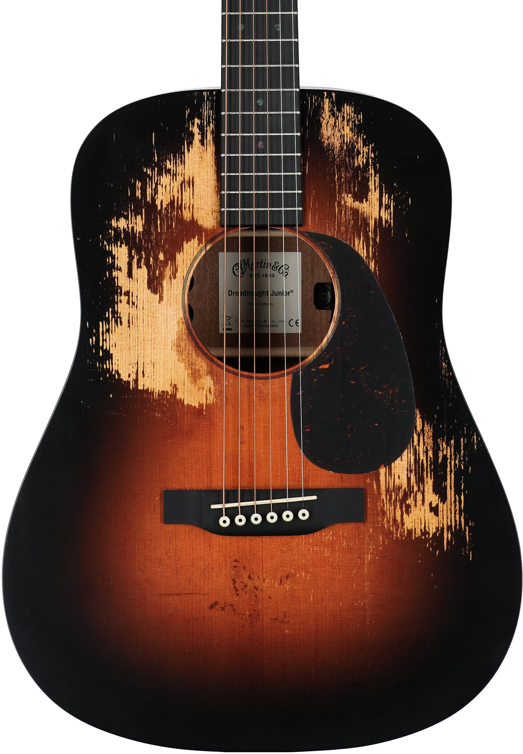 Martin D Junior E StreetLegend Burst Acoustic Guitar (with Soft Case), New, Body Straight Front