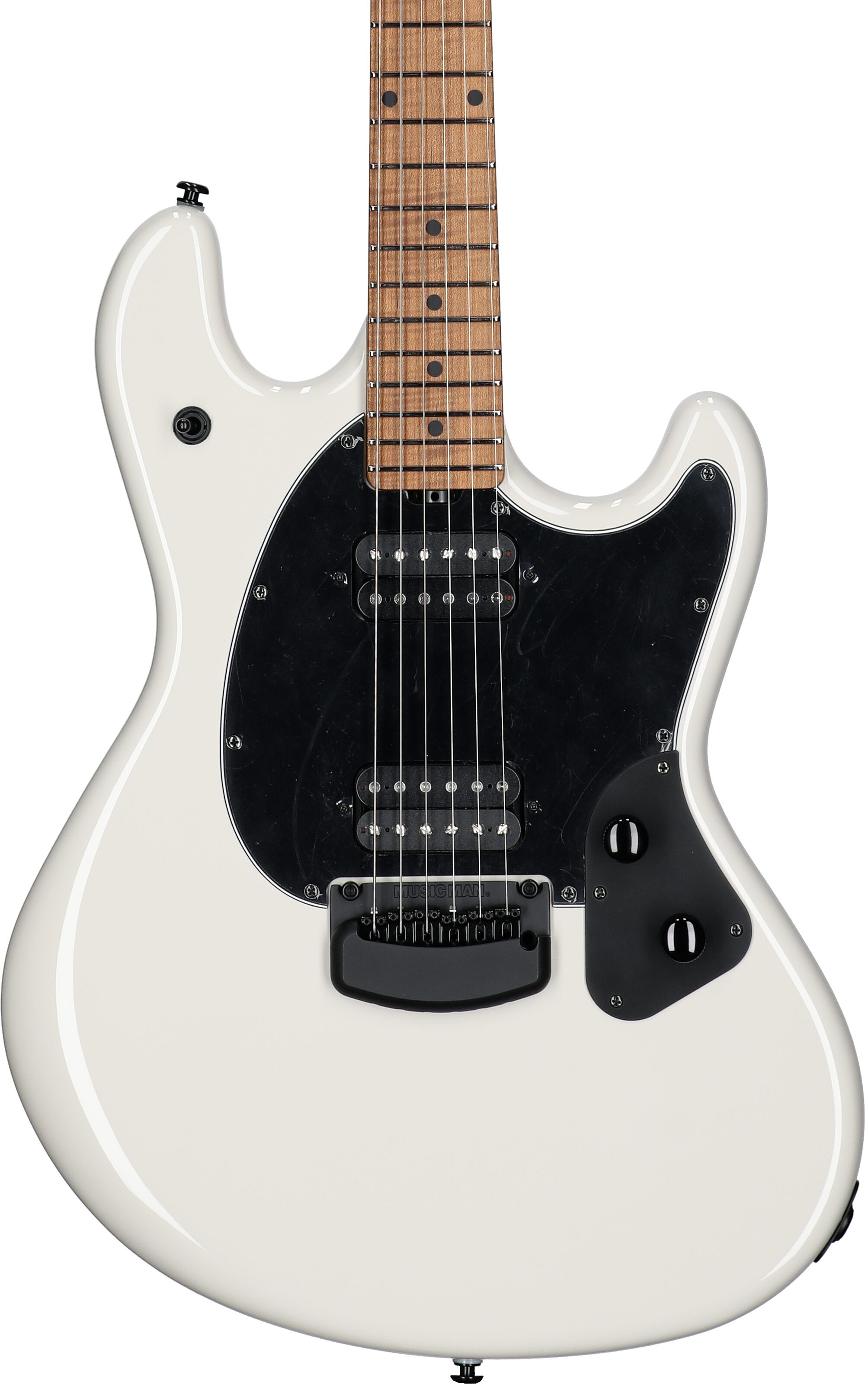 Ernie Ball Music Man StingRay RS Electric Guitar (with Case), Limestone, Body Straight Front