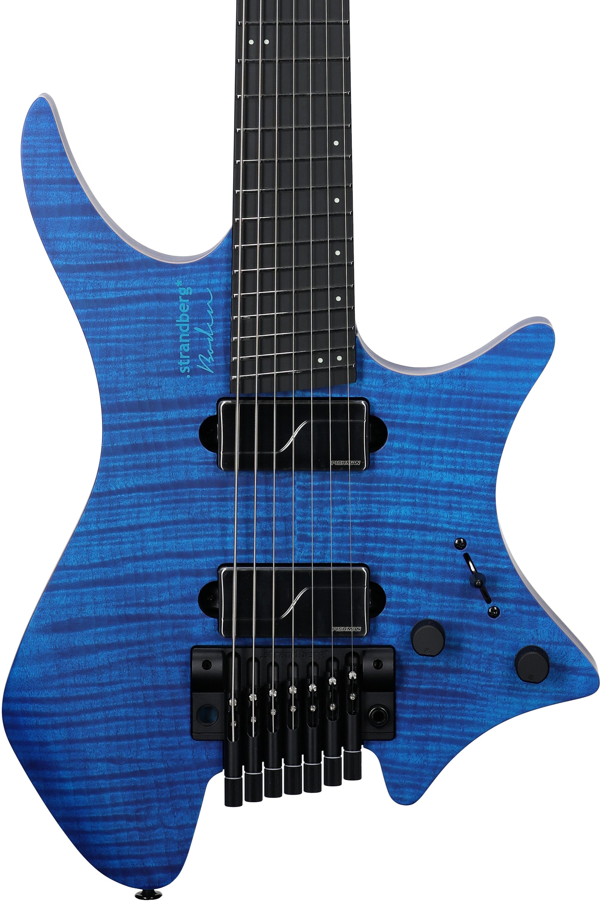 Strandberg Boden Prog NX 7 Electric Guitar, 7-String (with Gig Bag), Deep Blue, Body Straight Front