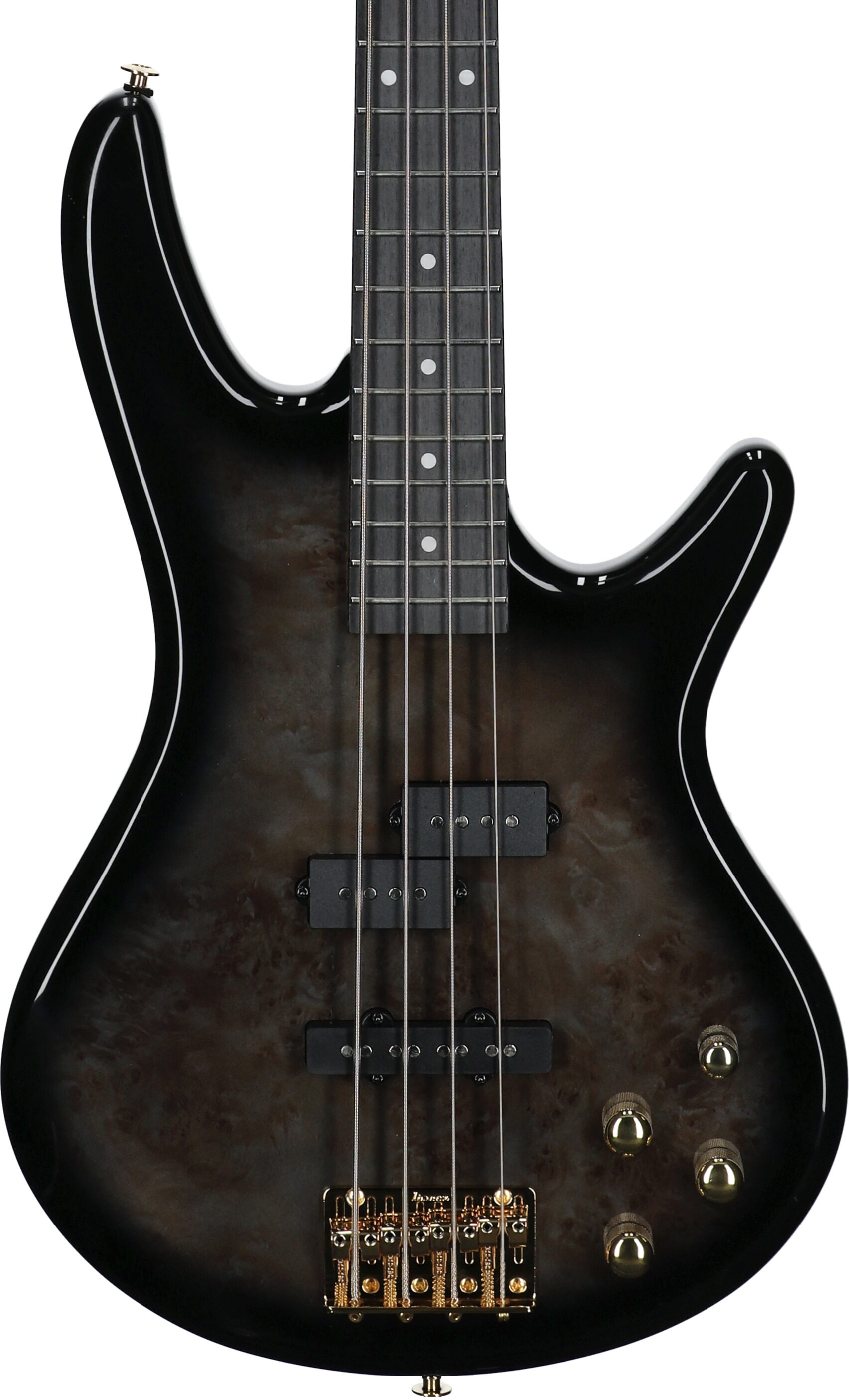 Ibanez GSR200PC Gio Electric Bass, Transparent Pale Black Burst, Body Straight Front