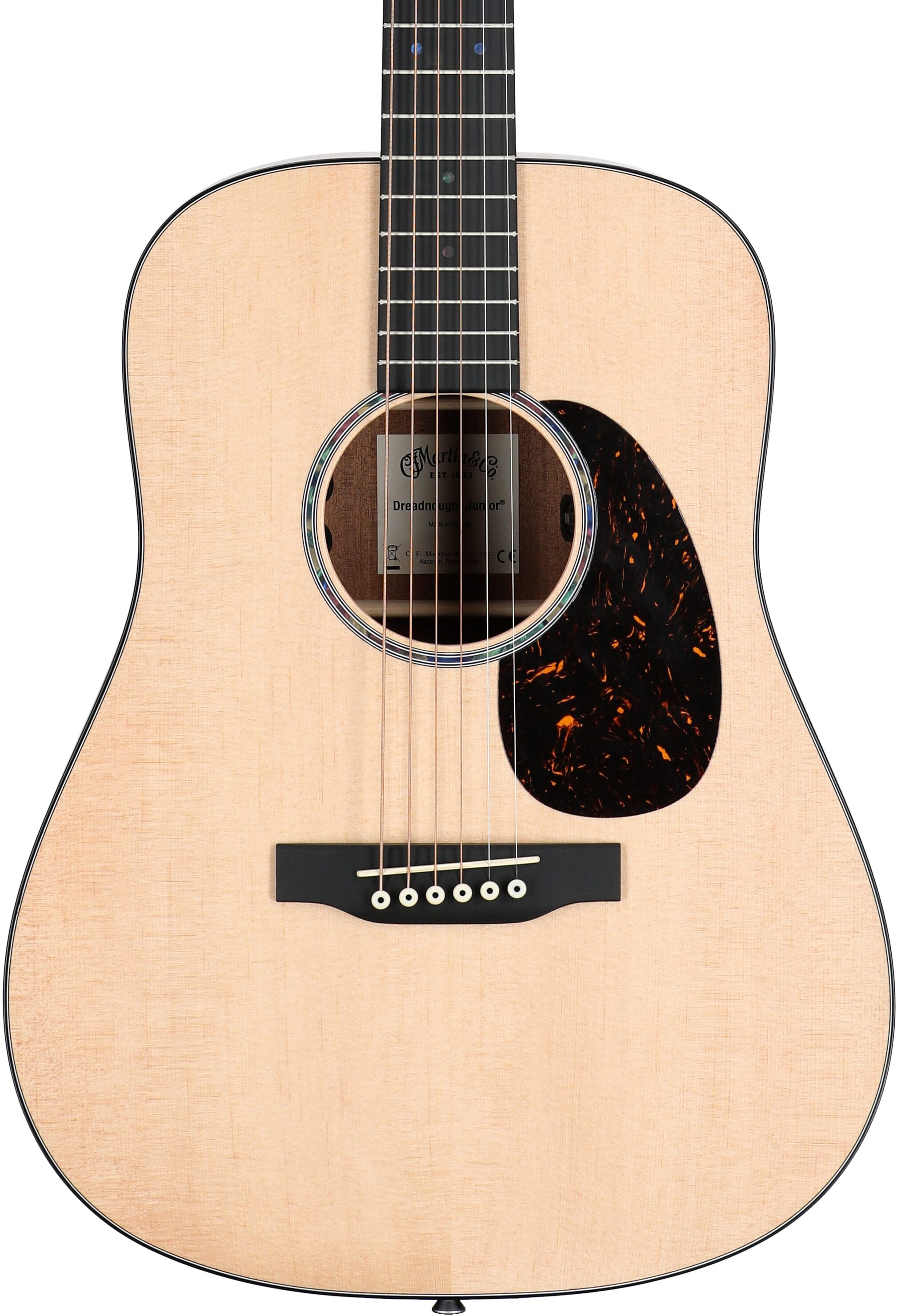 Martin D Junior E Acoustic-Electric Guitar (with Soft Case), New, Body Straight Front