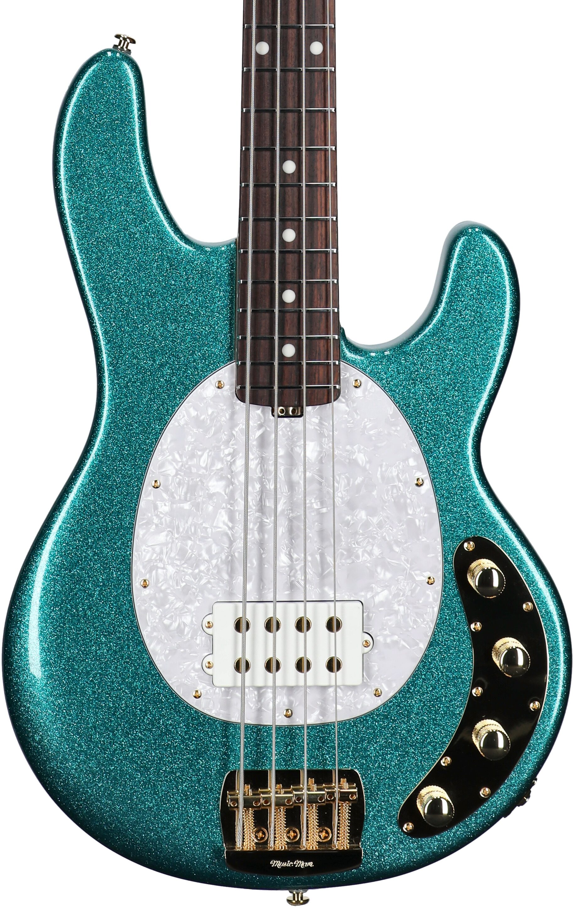 Ernie Ball Music Man StingRay Special Electric Bass (with Mono Case), Ocean Sparkle, Body Straight Front