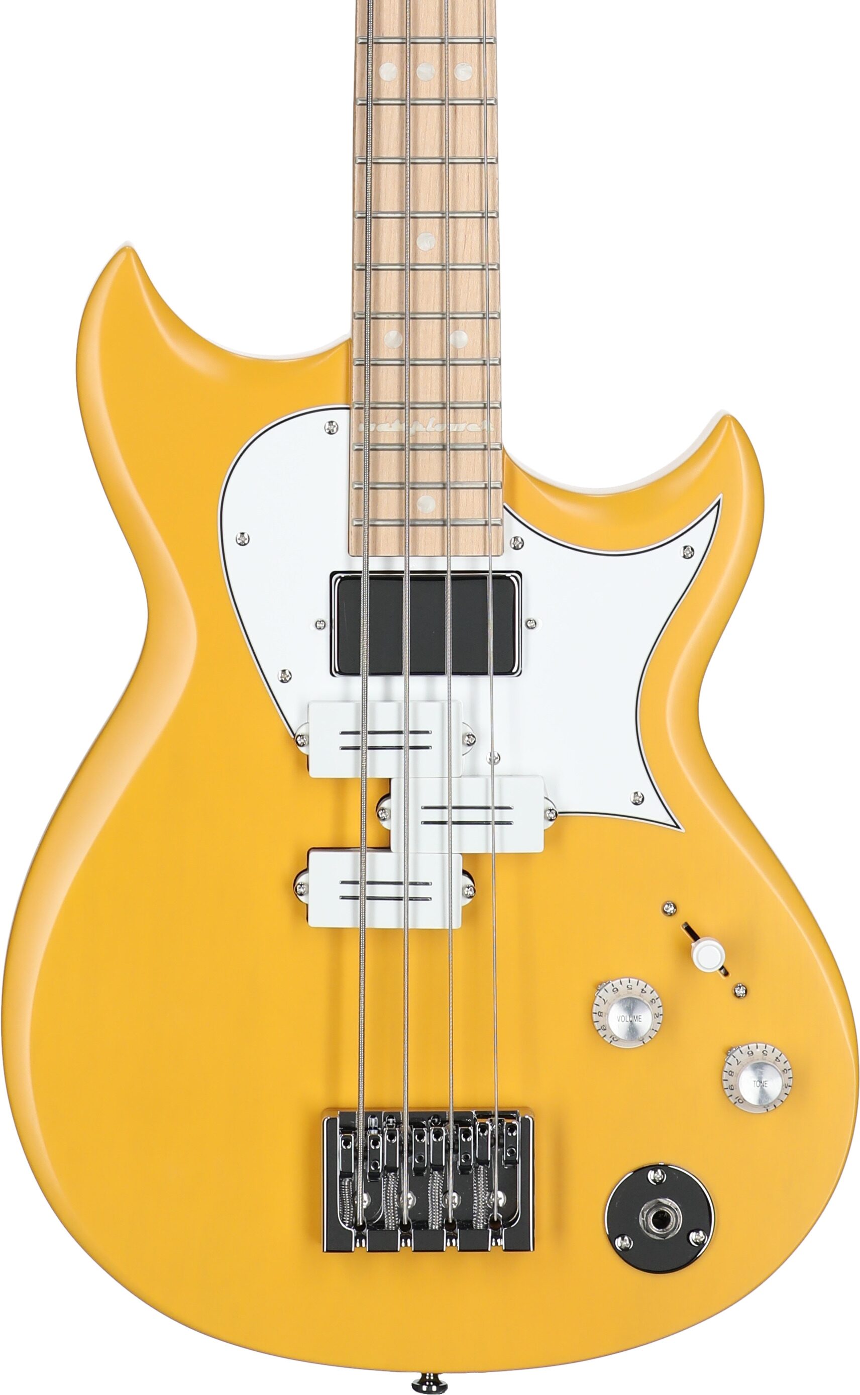 Reverend Mike Watt Wattplower MKII Electric Bass, Yellow, Body Straight Front