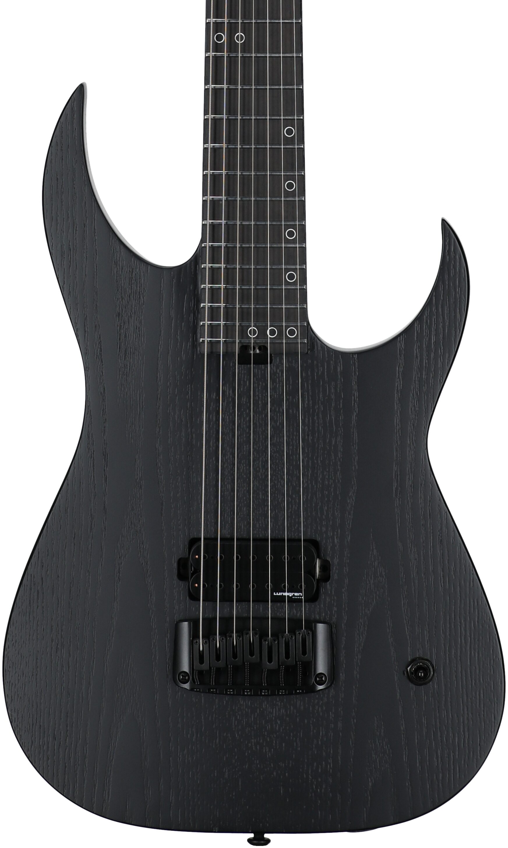 Schecter KM-7 MKIII EX Baritone Electric Guitar, Satin Black Open Pore, Body Straight Front