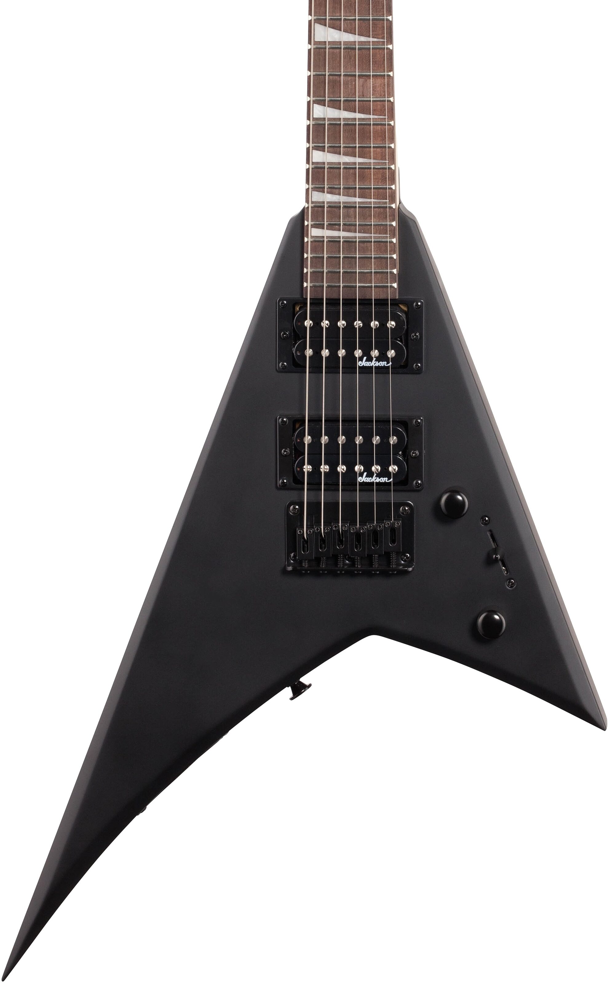 Jackson JS Series RR Minion JS1X 2/3-Scale Electric Guitar, Satin Black, Body Straight Front