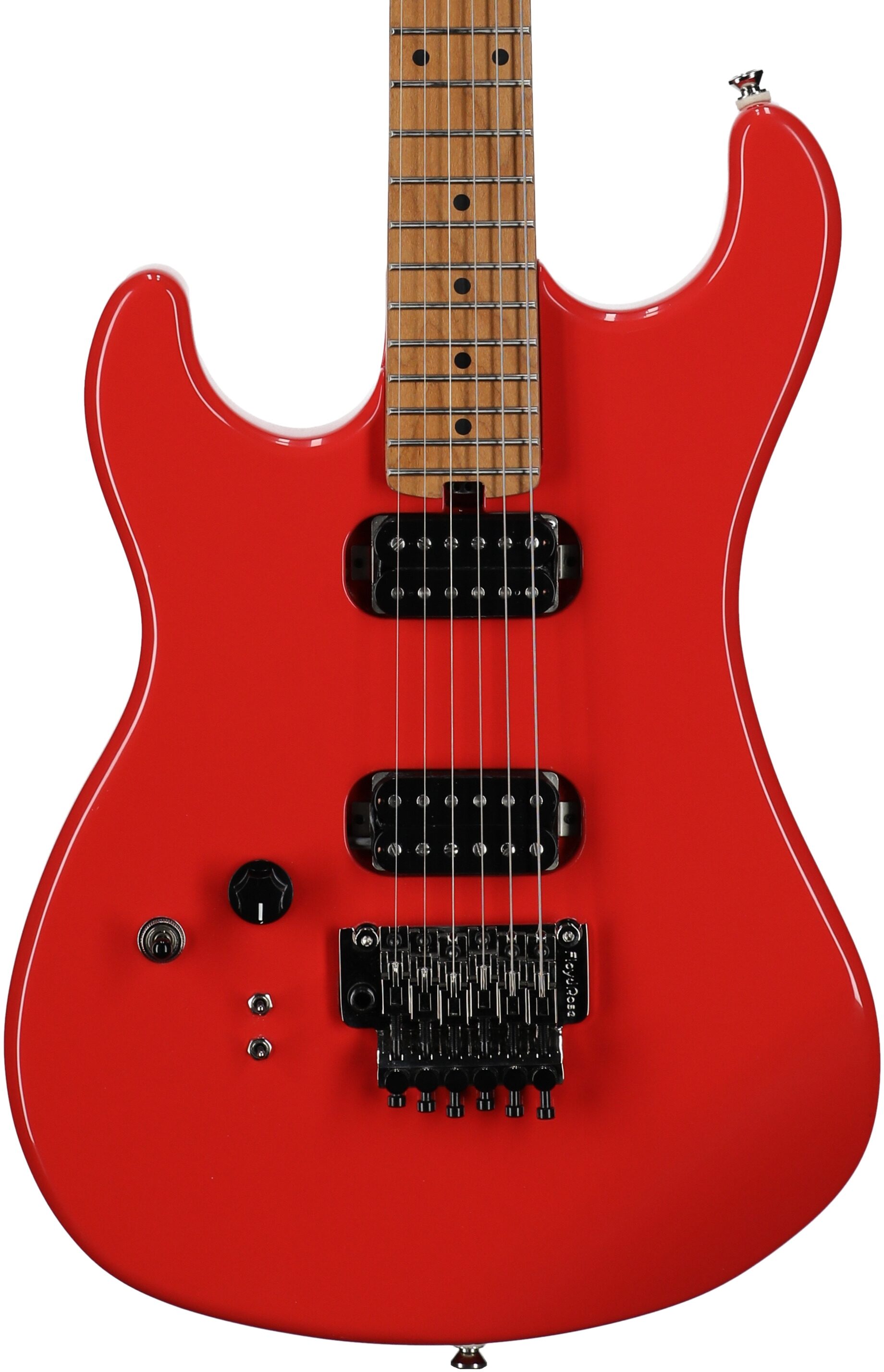 Kramer 84 HH FR Electric Guitar, Left-Handed, Maple Fingerboard (with Gig Bag), Radiant Red, Body Straight Front