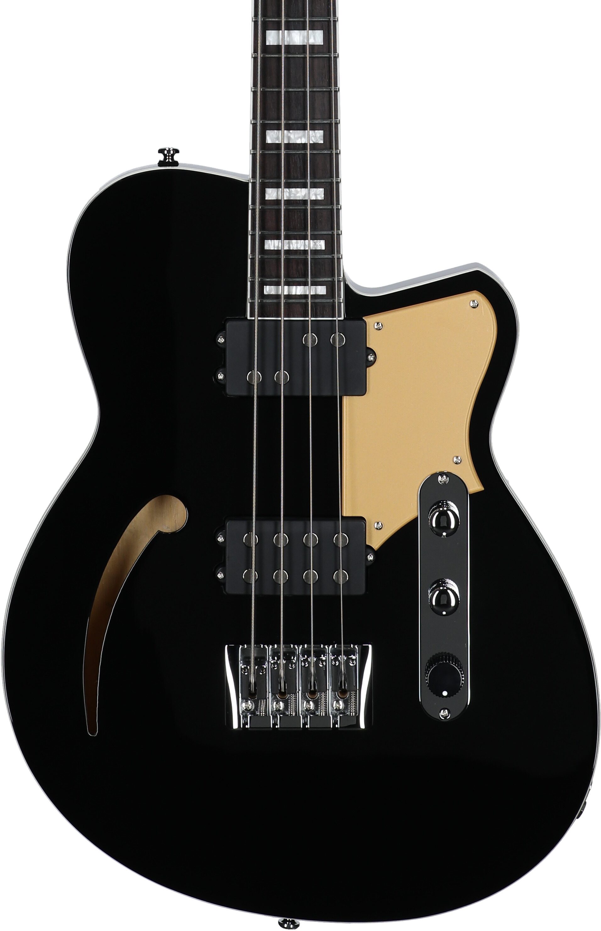 Reverend Dub King Electric Bass, Midnight Black, Body Straight Front