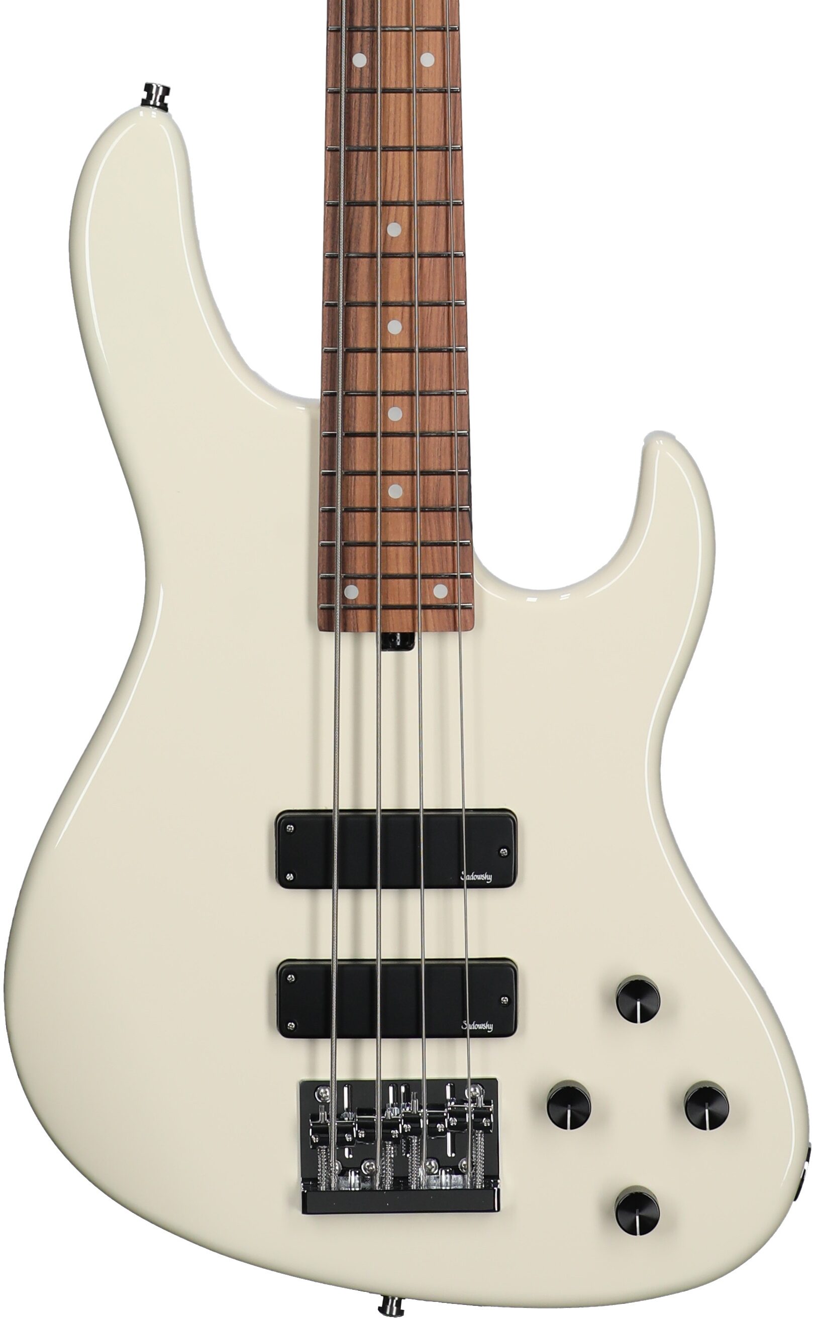 Sadowsky MetroExpress MS4 Modern Electric Bass, Morado Fingerboard (with Gig Bag), White, Body Straight Front