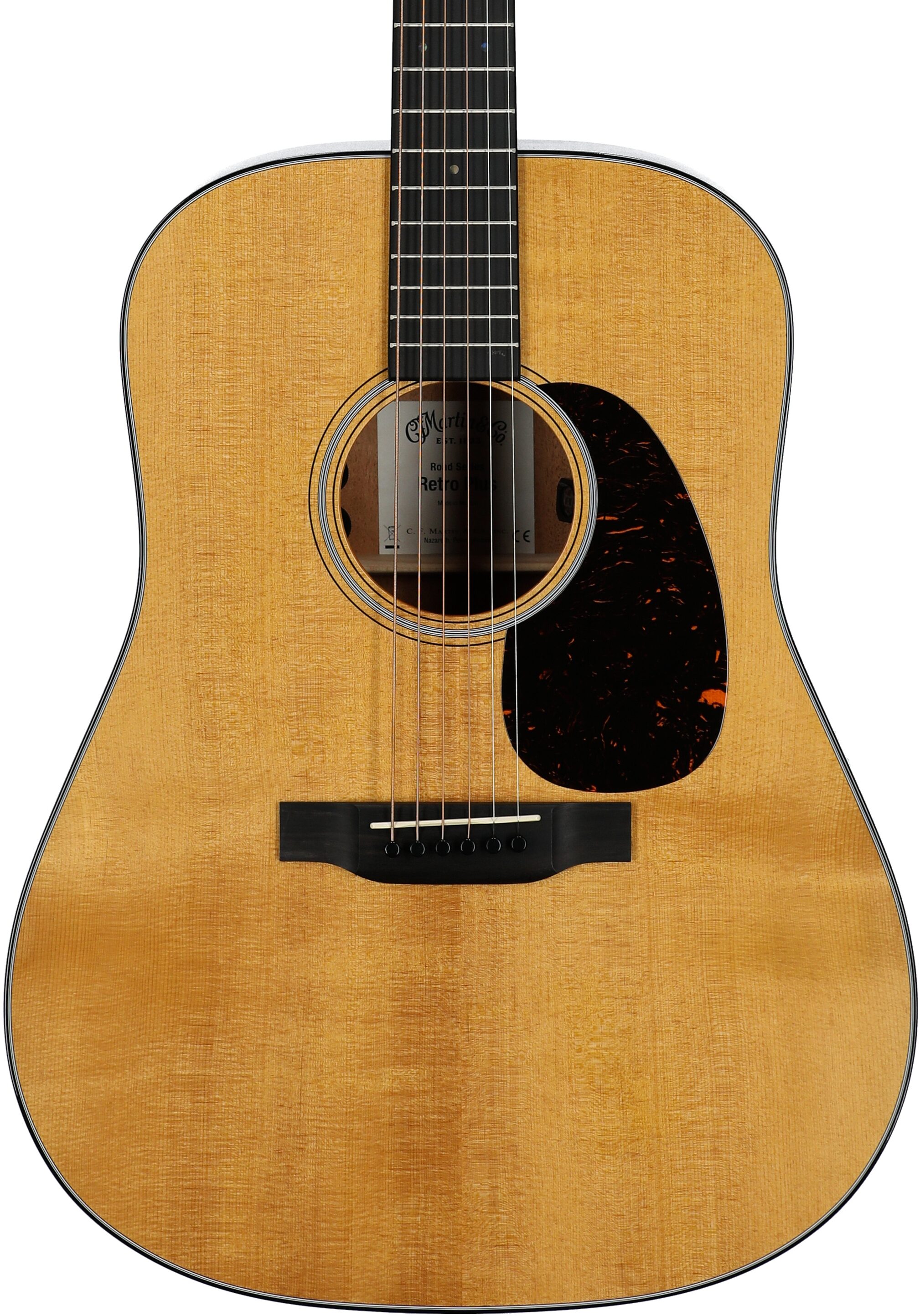 Martin DE Retro Plus Mahogany Acoustic-Electric Guitar, New, Body Straight Front