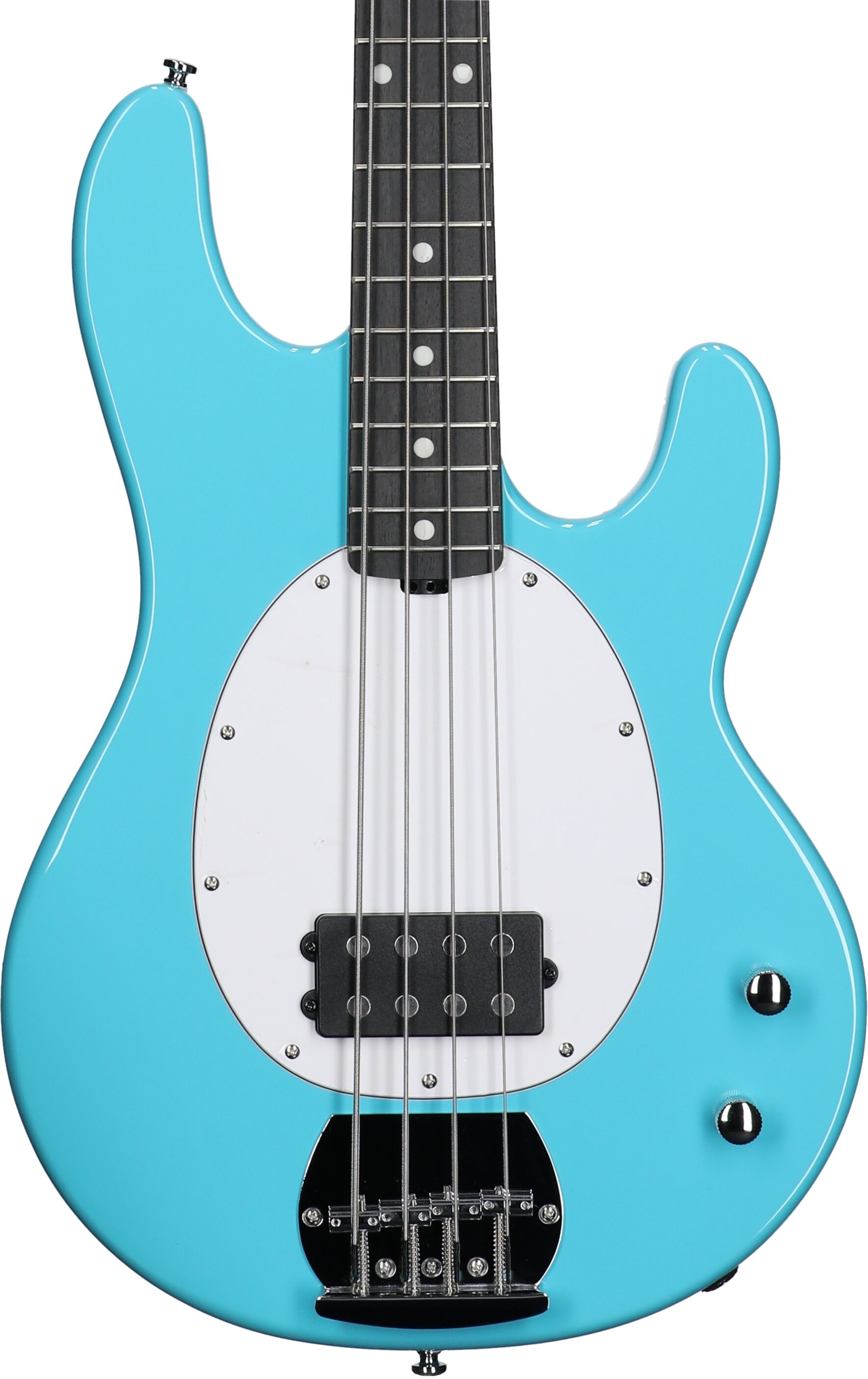 Sterling Intro Series StingRay Electric Bass, Electric Blue, Body Straight Front