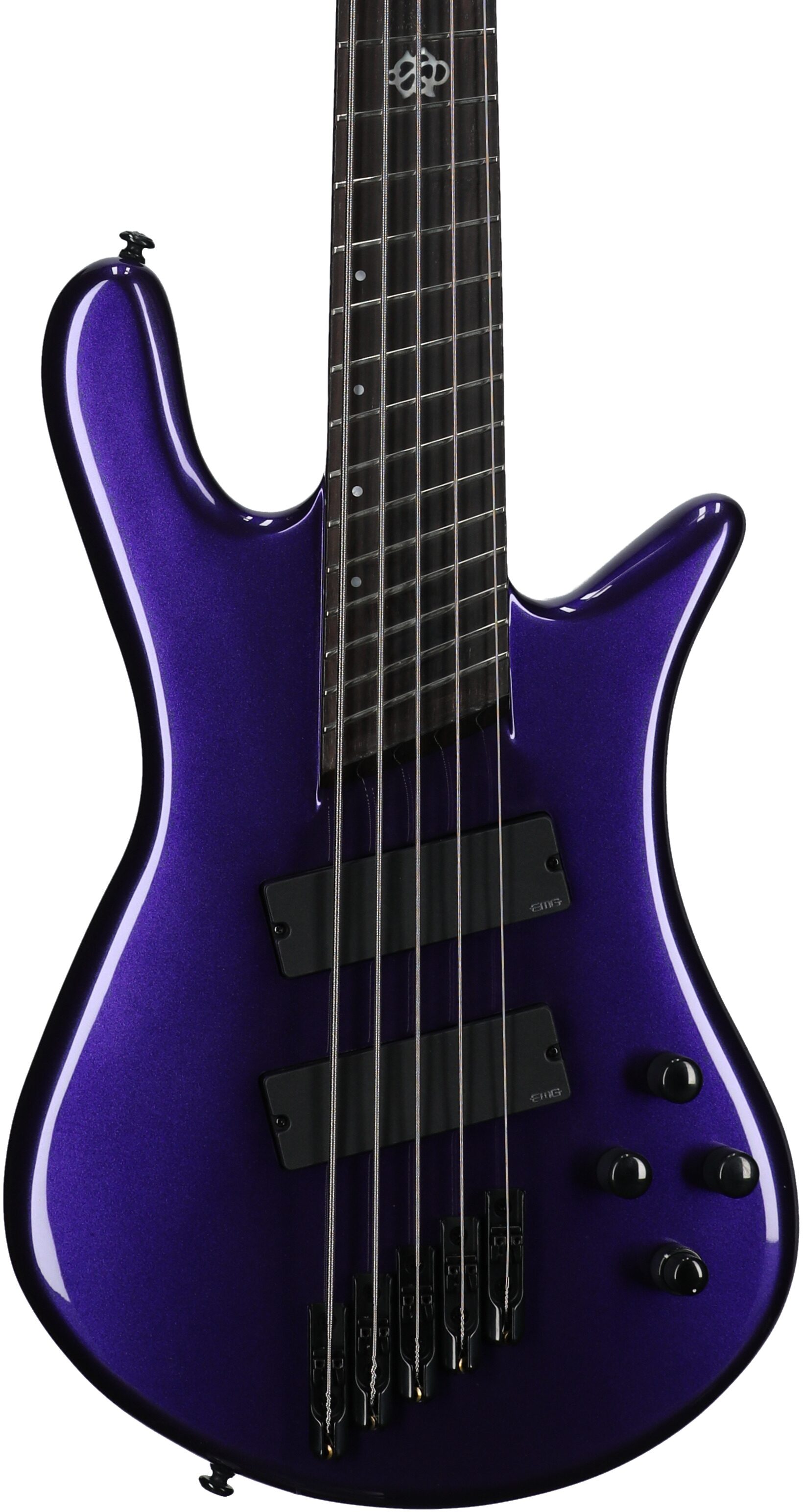 Spector NS Dimension HP Multi-Scale 5-String Bass Guitar (with Bag), Plum Crazy, Body Straight Front