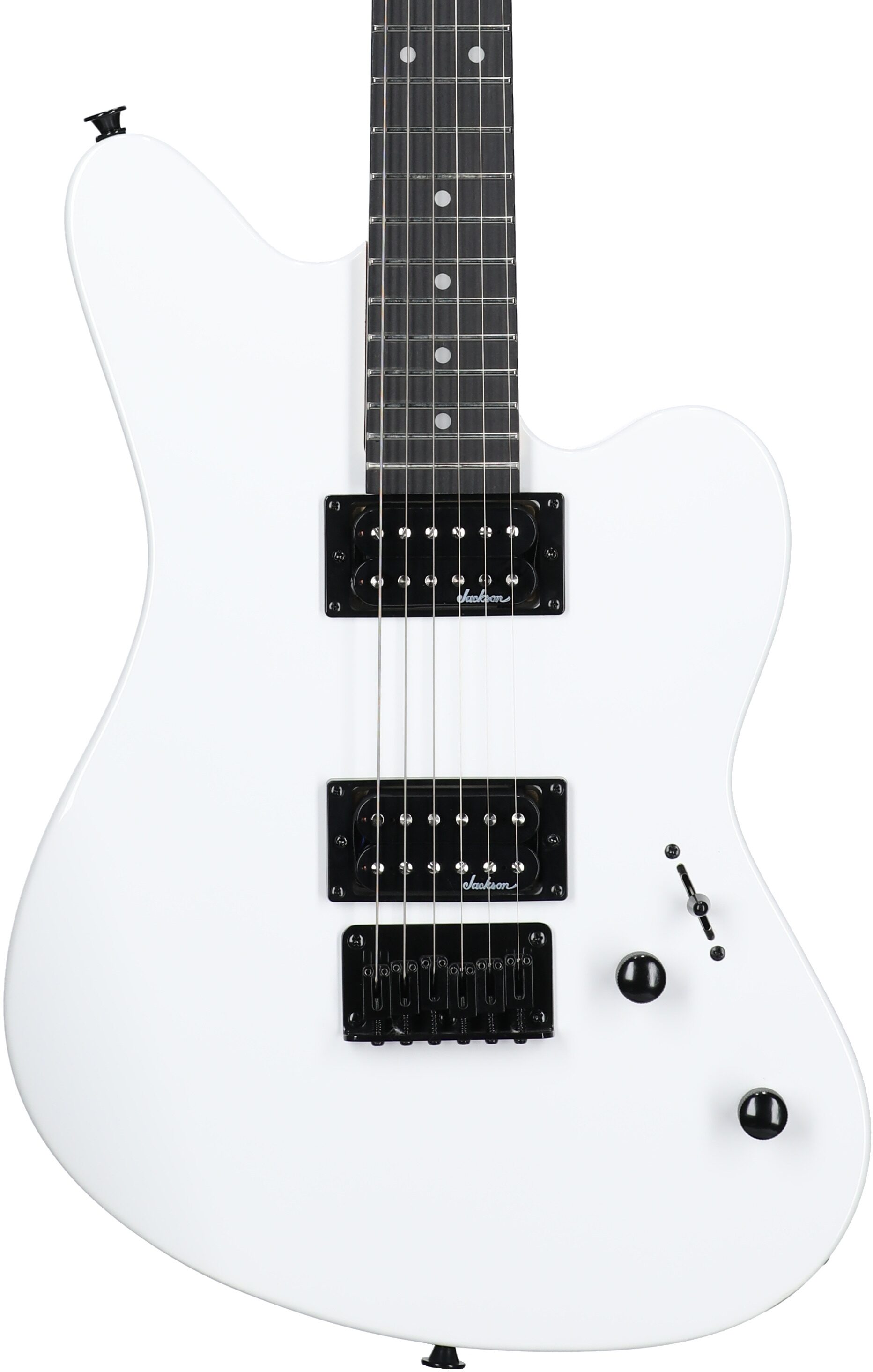 Jackson JS Series JS22 Surfcaster Electric Guitar, Snow White, Body Straight Front