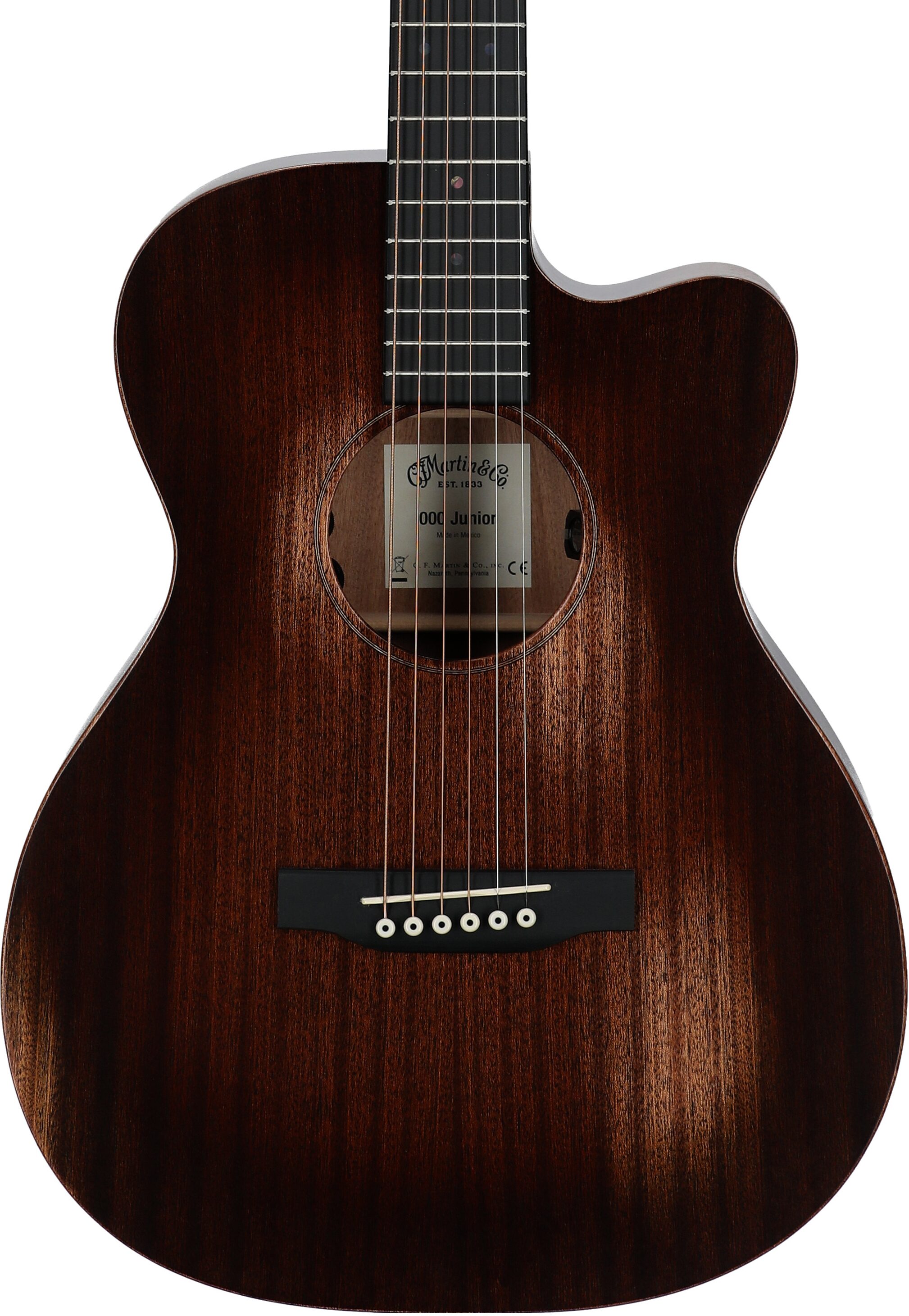 Martin 000C Jr E StreetMaster Acoustic-Electric Guitar (with Gig Bag), New, Body Straight Front