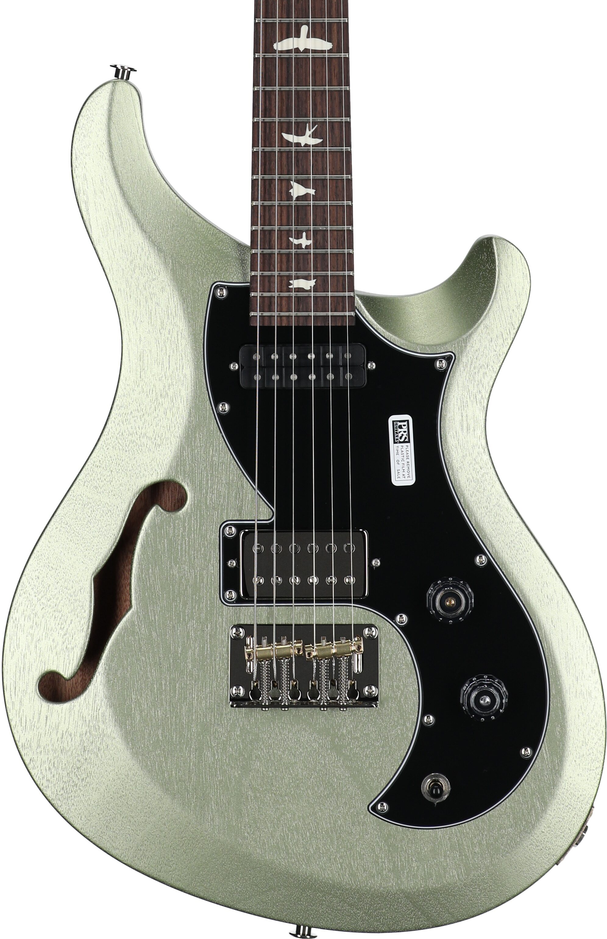 PRS Paul Reed Smith S2 Vela Semi-Hollowbody Electric Guitrar, Mavis Mint Metallic, Body Straight Front