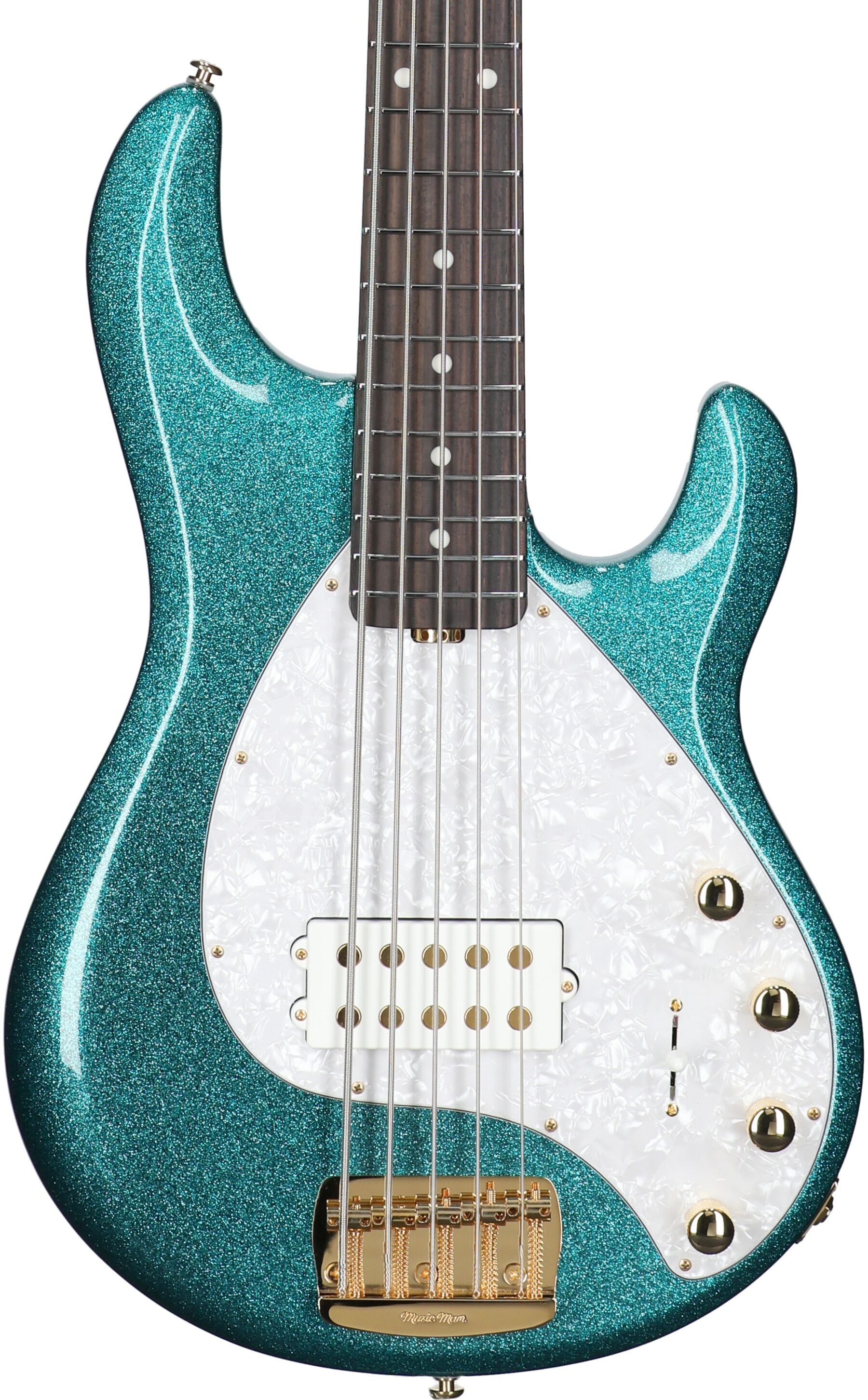 Ernie Ball Music Man StingRay 5 Special Electric Bass, 5-String (with Case), Ocean Sparkle, Body Straight Front