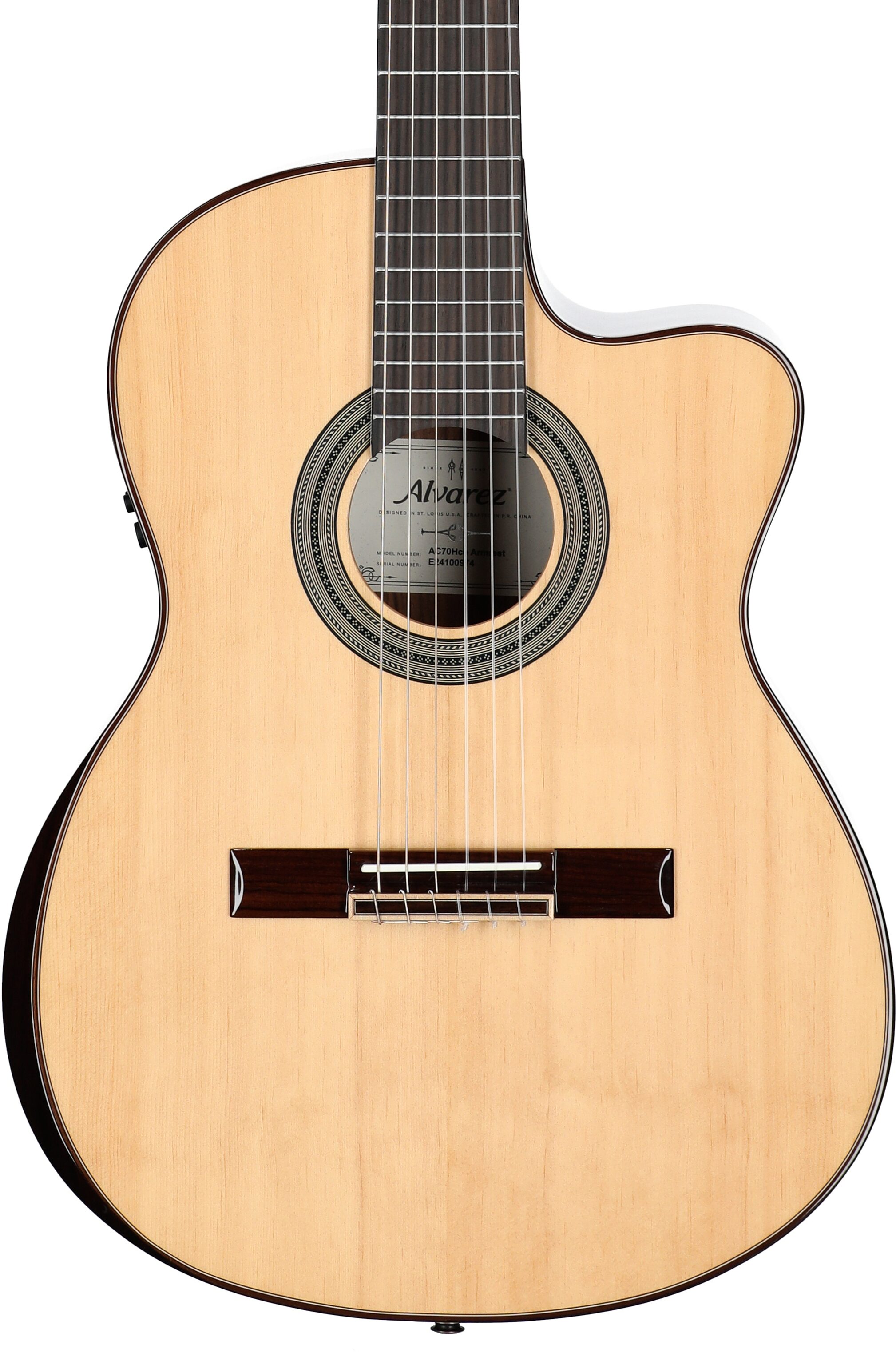 Alvarez AC70Hce Classical Acoustic-Electric Guitar, New, Body Straight Front
