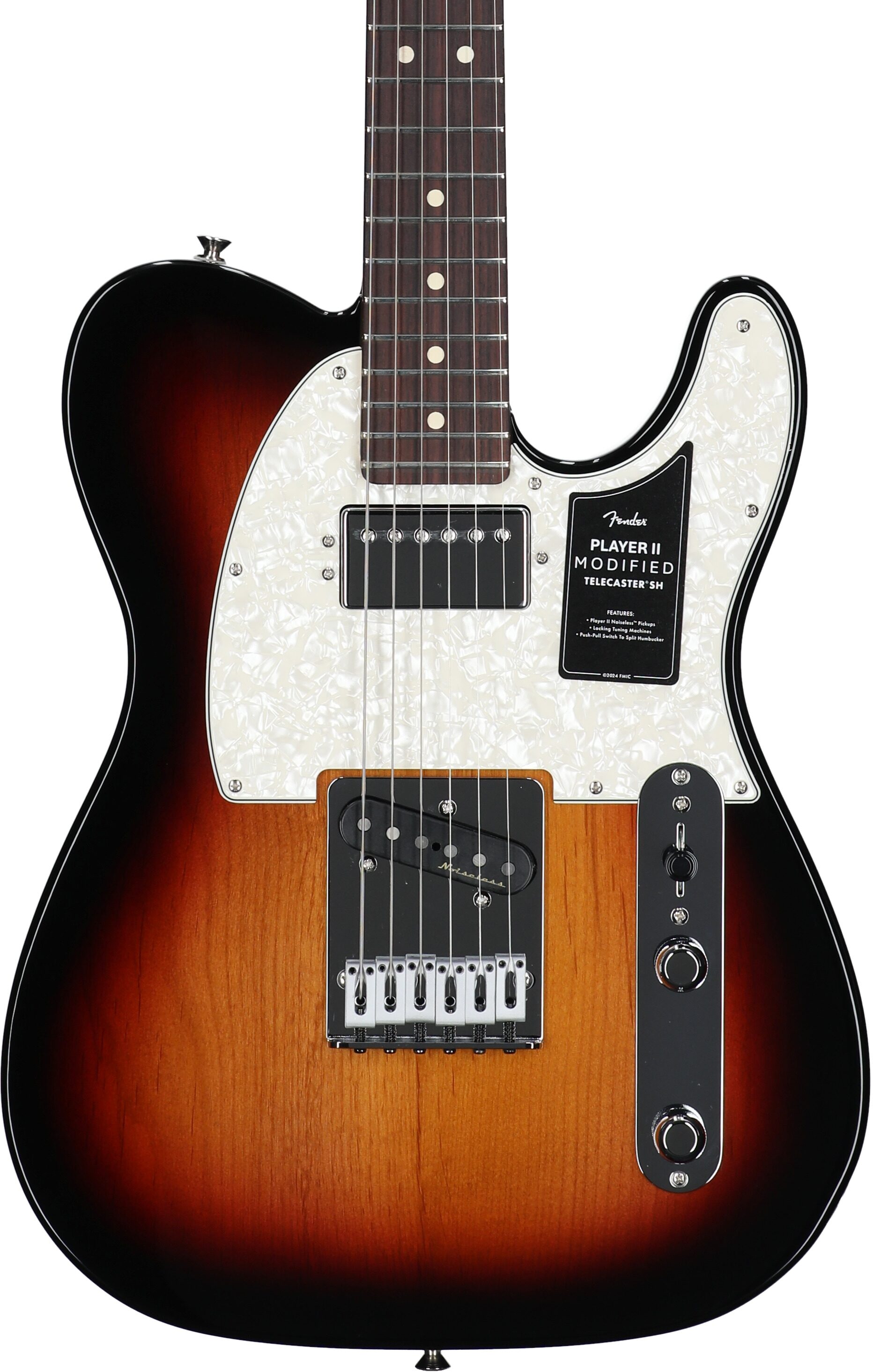 Fender Player II Modified Telecaster SH Electric Guitar, Rosewood Fingerboard (with Gig Bag), 3-Color Sunburst, Body Straight Front