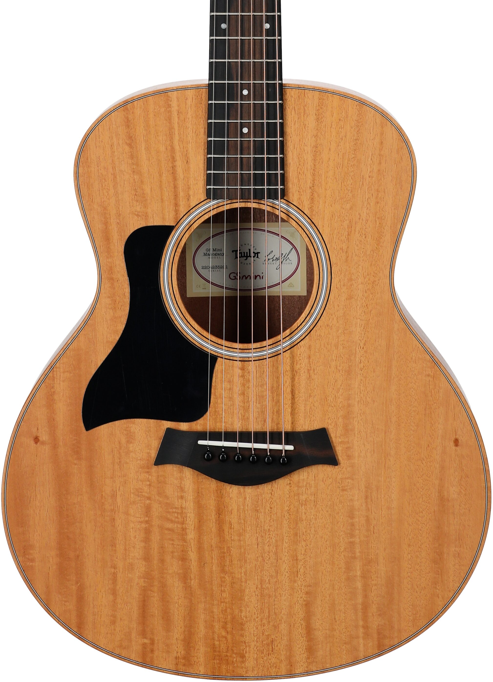 Taylor GS Mini Mahogany Acoustic Guitar, Left-Handed (with Gig Bag), Natural, Body Straight Front