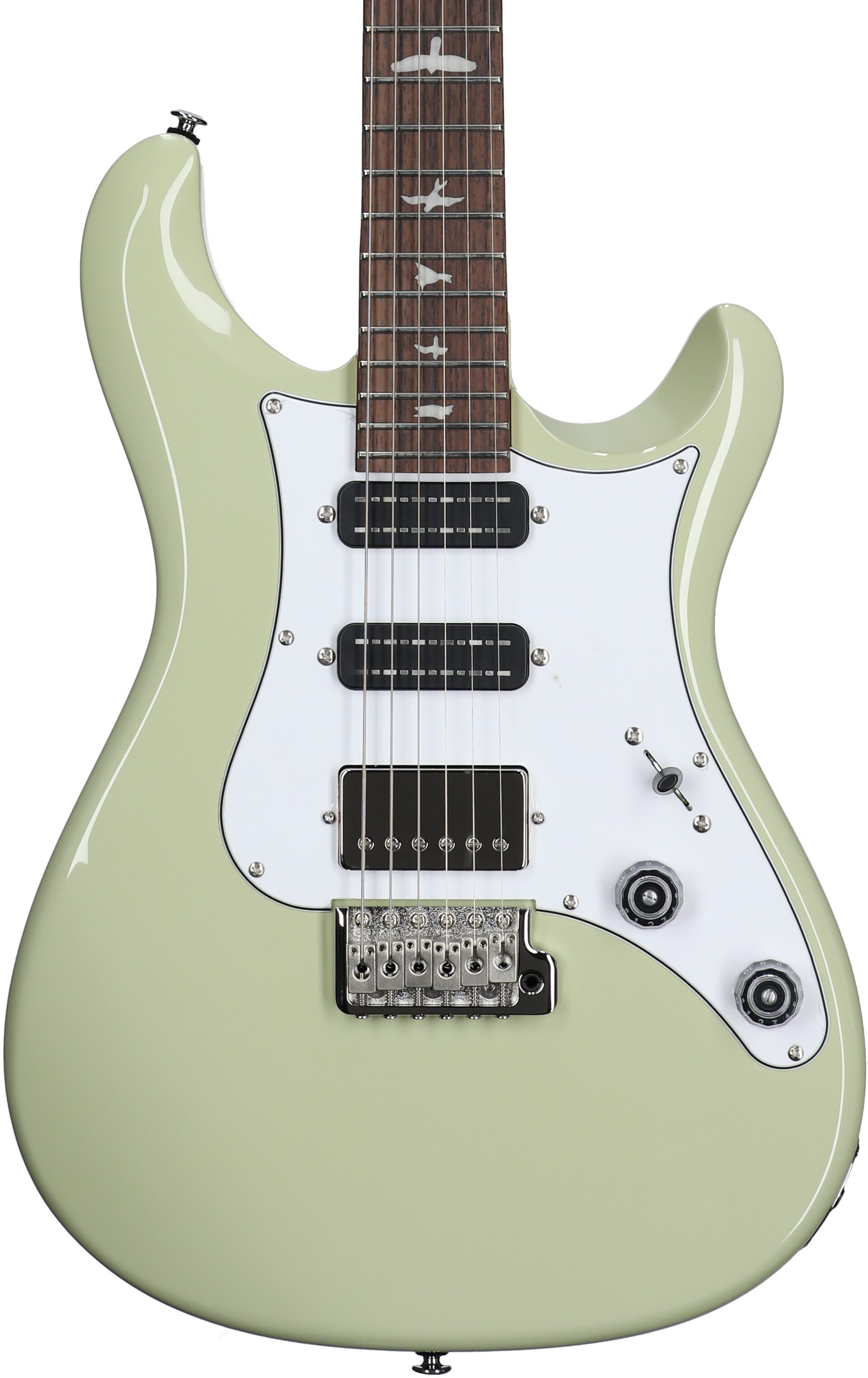 PRS Paul Reed Smith SE Studio Standard Electric Guitar, Rosewood Fingerboard (with Gig Bag), Sage Green, Body Straight Front