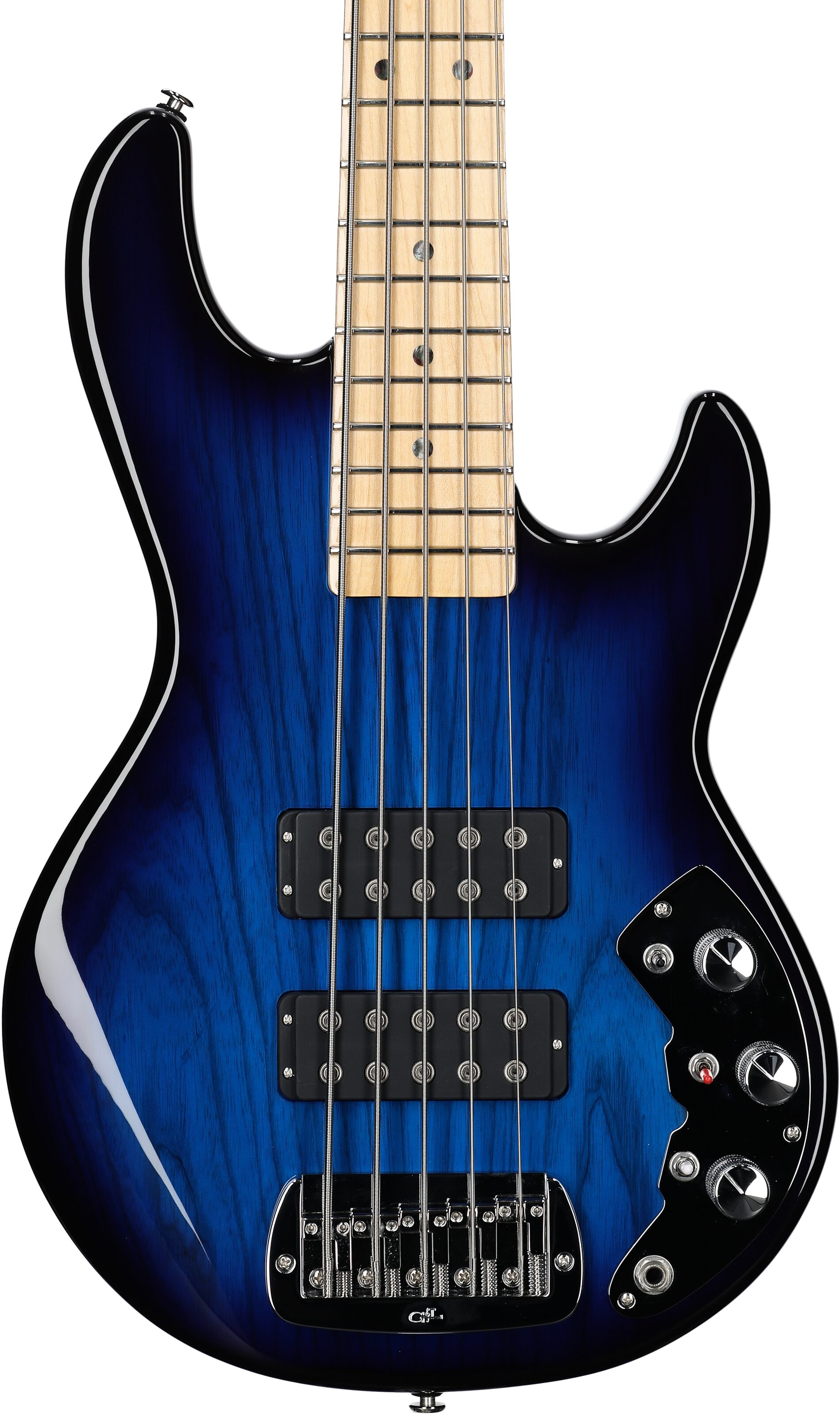 G&L CLF Research L-2500 Bass Guitar (with Case), Blueburst, Body Straight Front