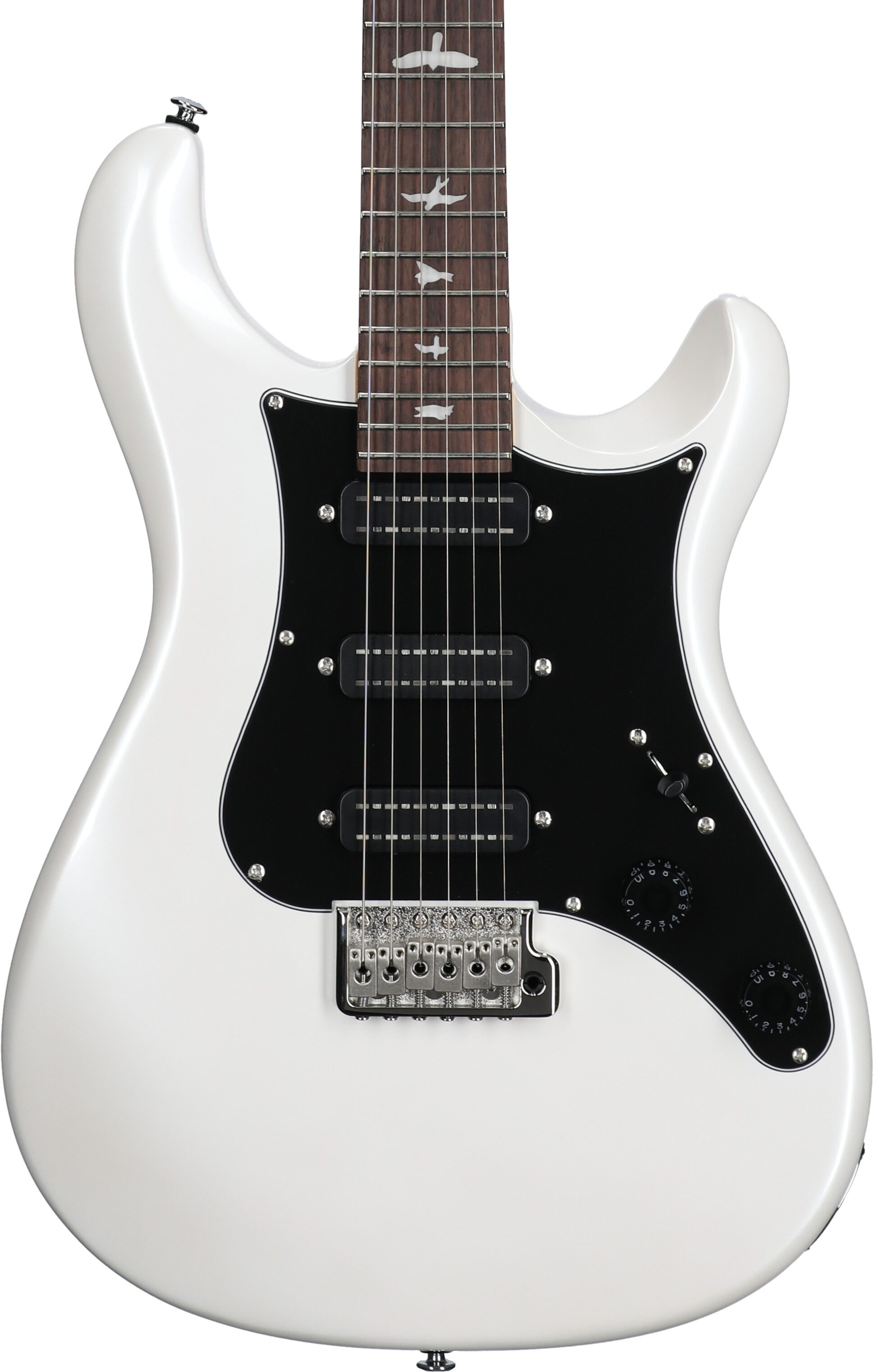 PRS Paul Reed Smith SE NF3 Electric Guitar, Rosewood Fingerboard (with Gig Bag), Pearl White, Body Straight Front