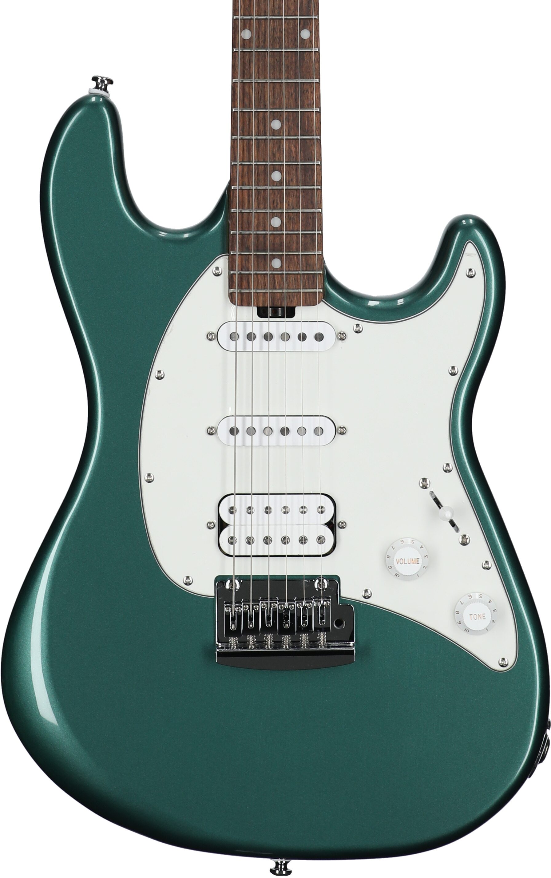 Sterling by Music Man CT30CHSS Cutlass HSS Electric Guitar, Sherwood Green, Body Straight Front