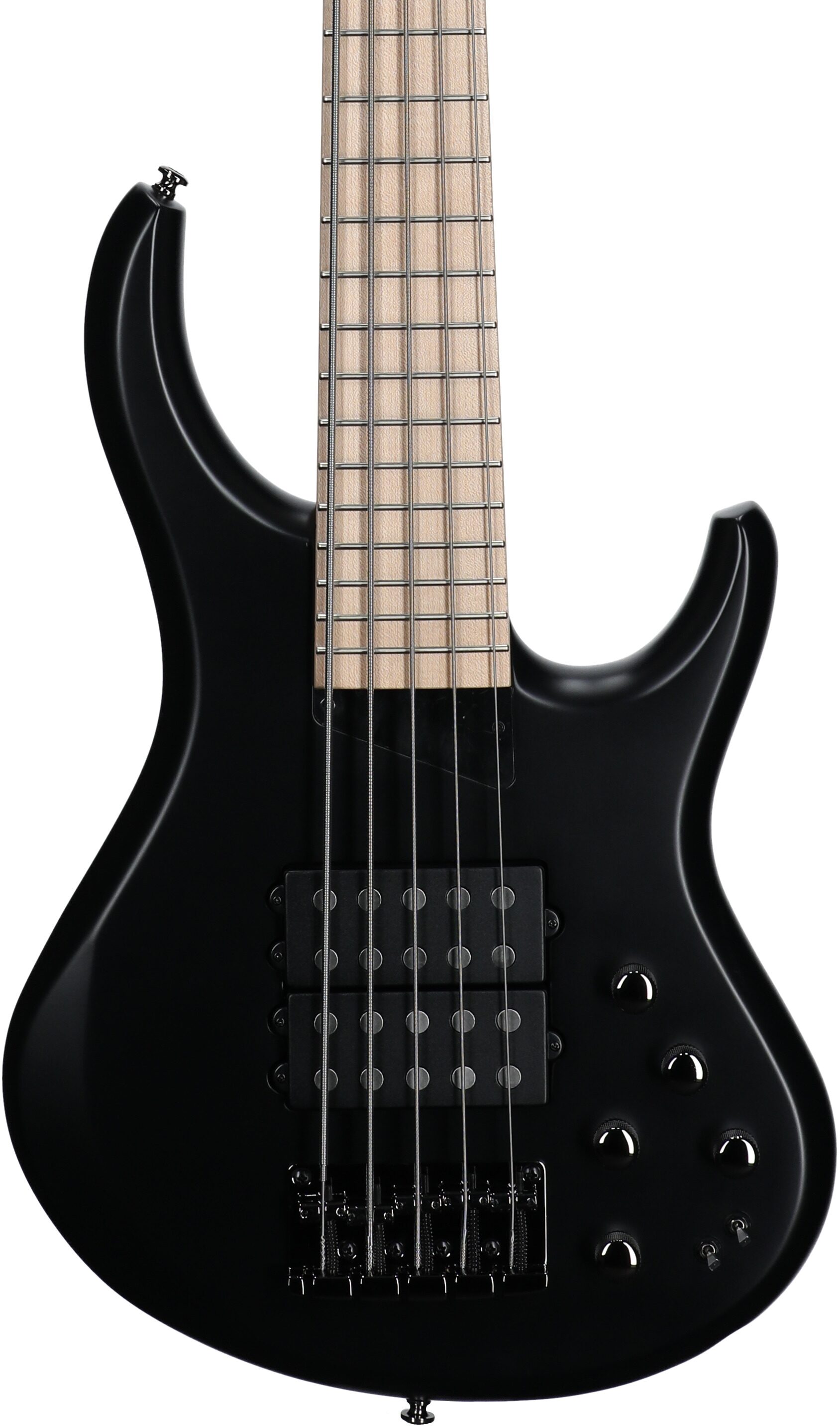 MTD Kingston Super 5 Bass Electric Bass, 5-String (with Maple Fingerboard), Black, Body Straight Front