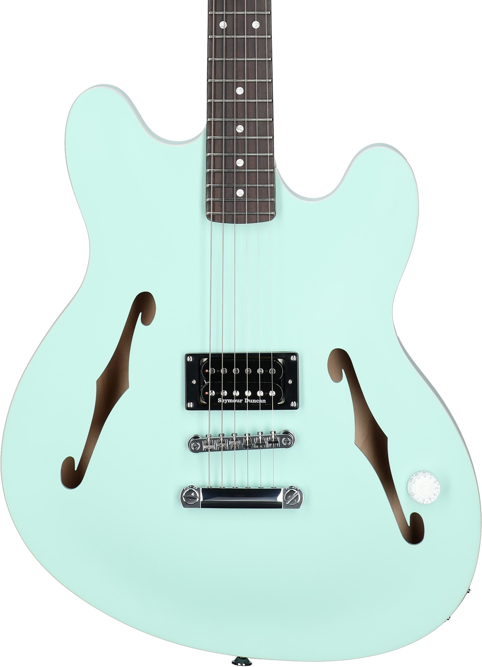 Fender Tom DeLonge Starcaster Electric Guitar, Satin Surf Green, Body Straight Front