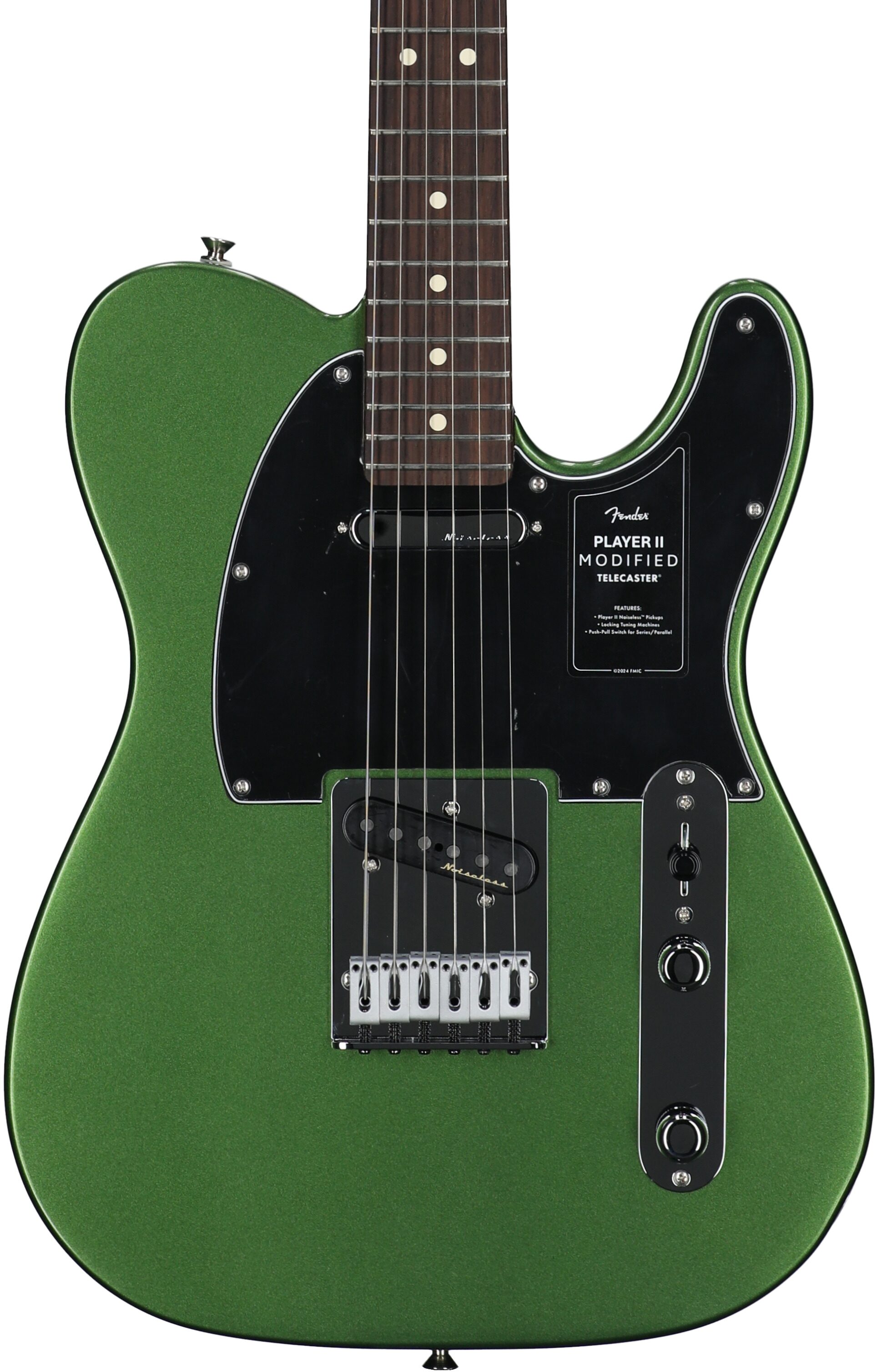 Fender Player II Modified Telecaster Electric Guitar, Rosewood Fingerboard (with Gig Bag), Harvest Green, Body Straight Front