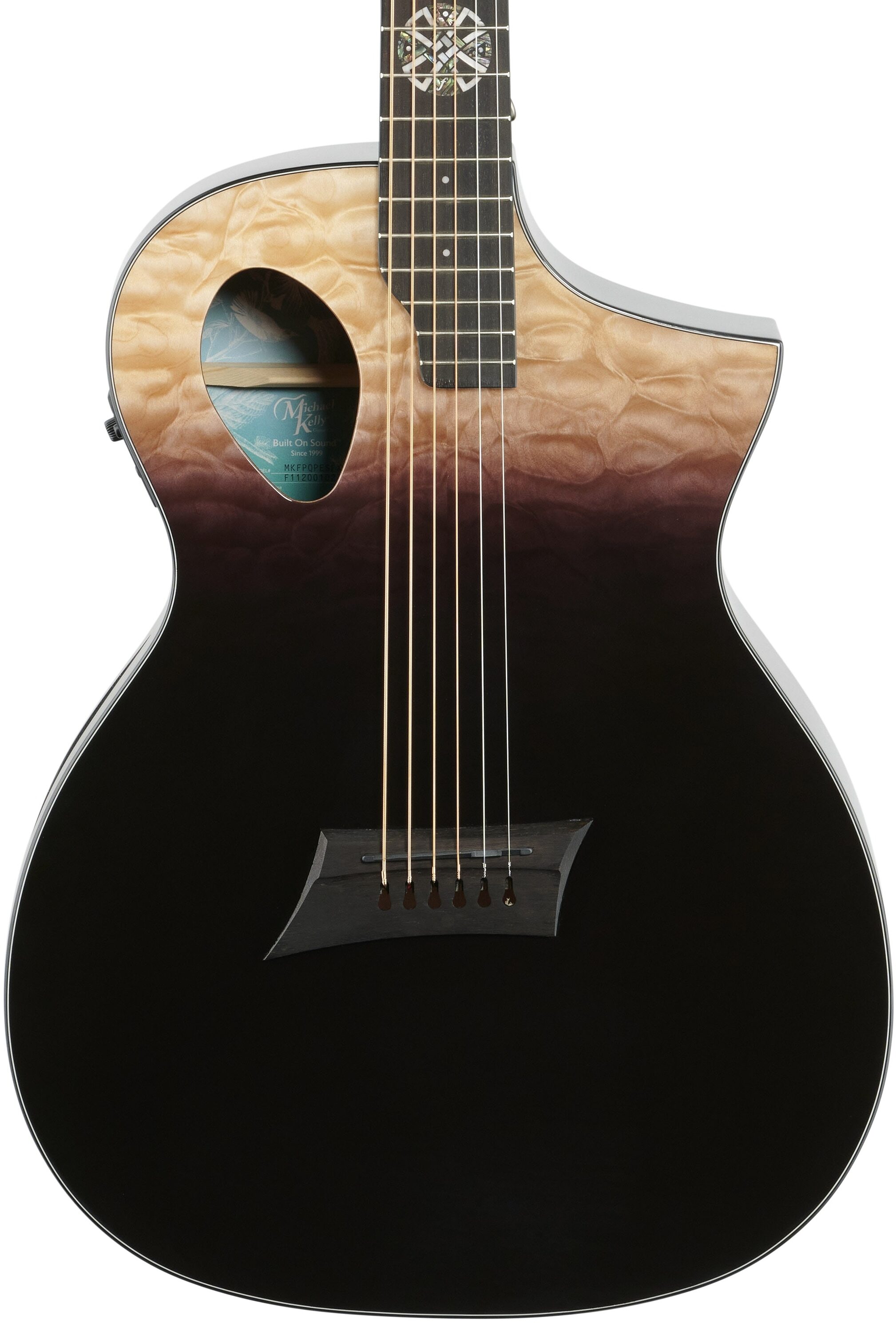 Michael Kelly Forte Port X Acoustic-Electric Guitar, Partial Eclipse, Body Straight Front