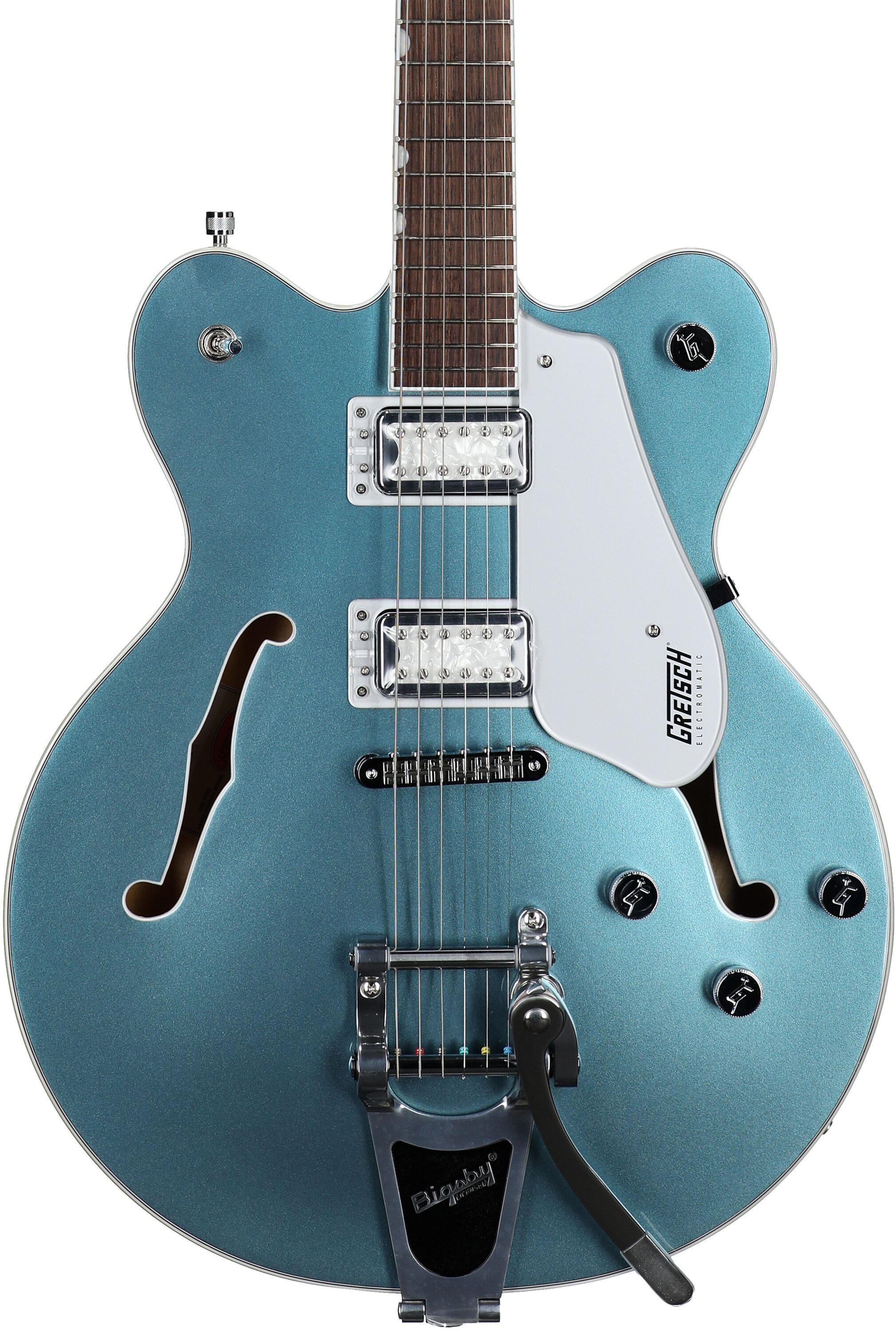 Gretsch G5622T-140 Electromatic 140th Anniversary Block Double-Cut Electric Guitar, Pearl, Body Straight Front