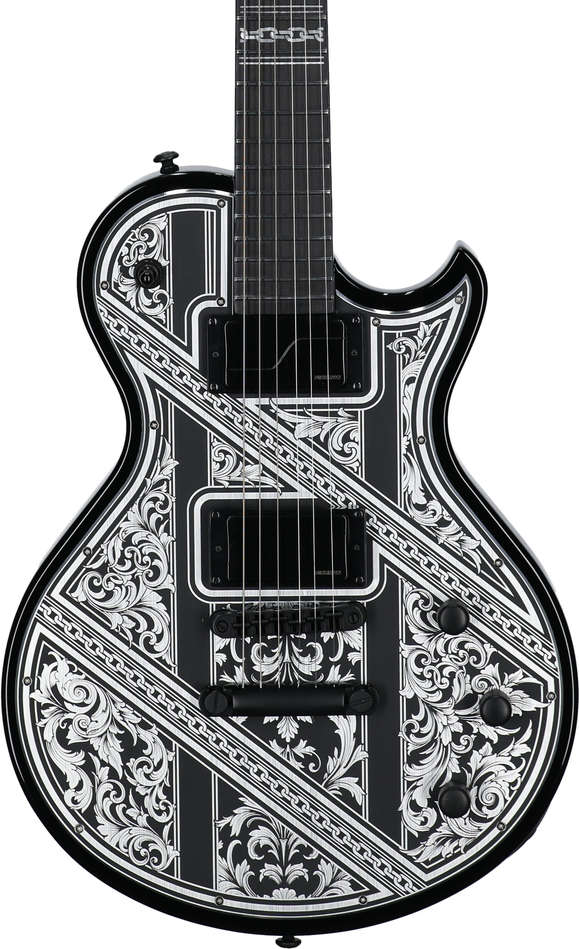 Schecter Solo II Przym Palladium Electric Guitar, Gloss Black, Body Straight Front