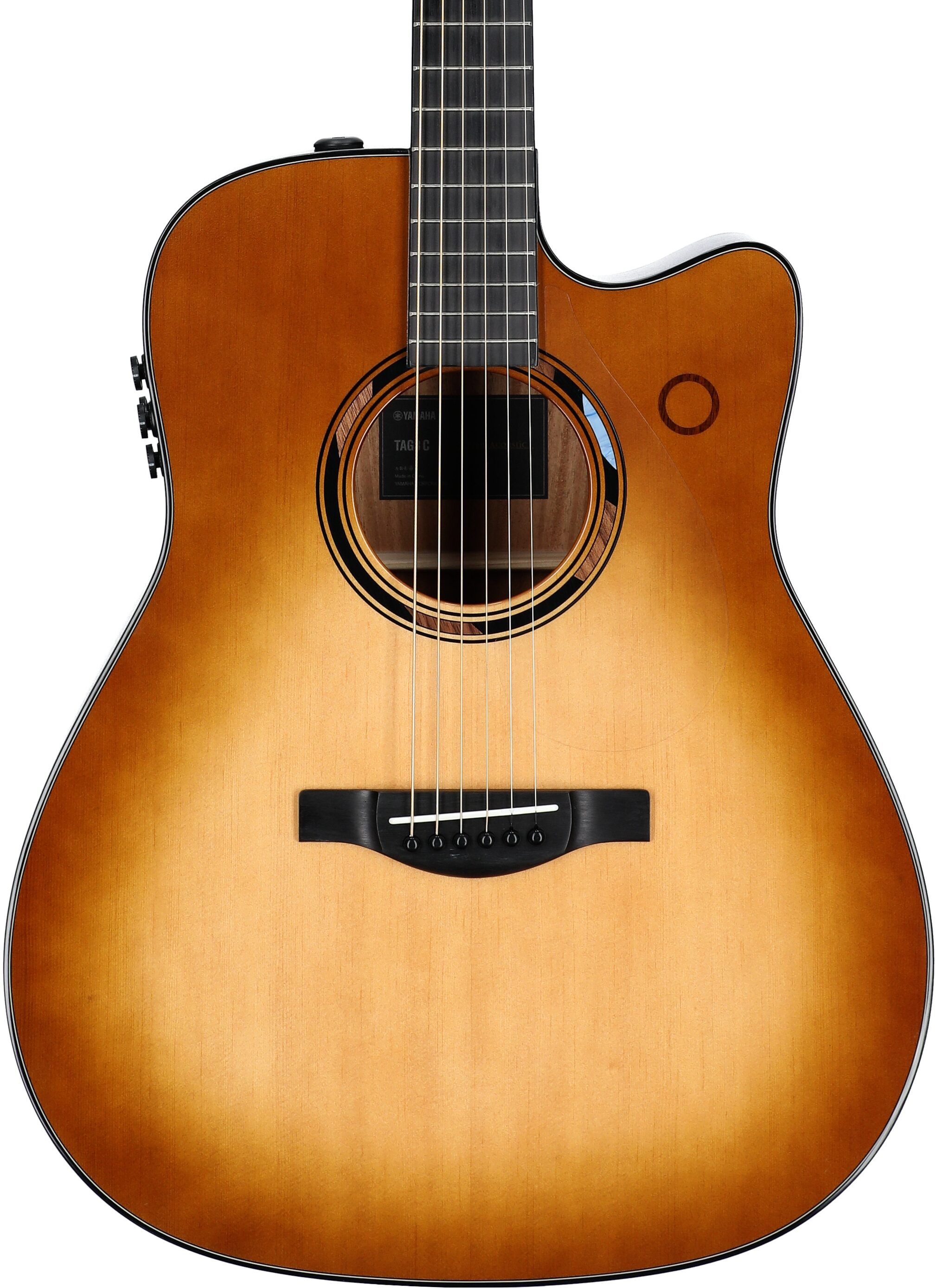 Yamaha TAG 3 C TransAcoustic Dreadnought Acoustic-Electric Guitar (with Bag), Sand Burst, Body Straight Front