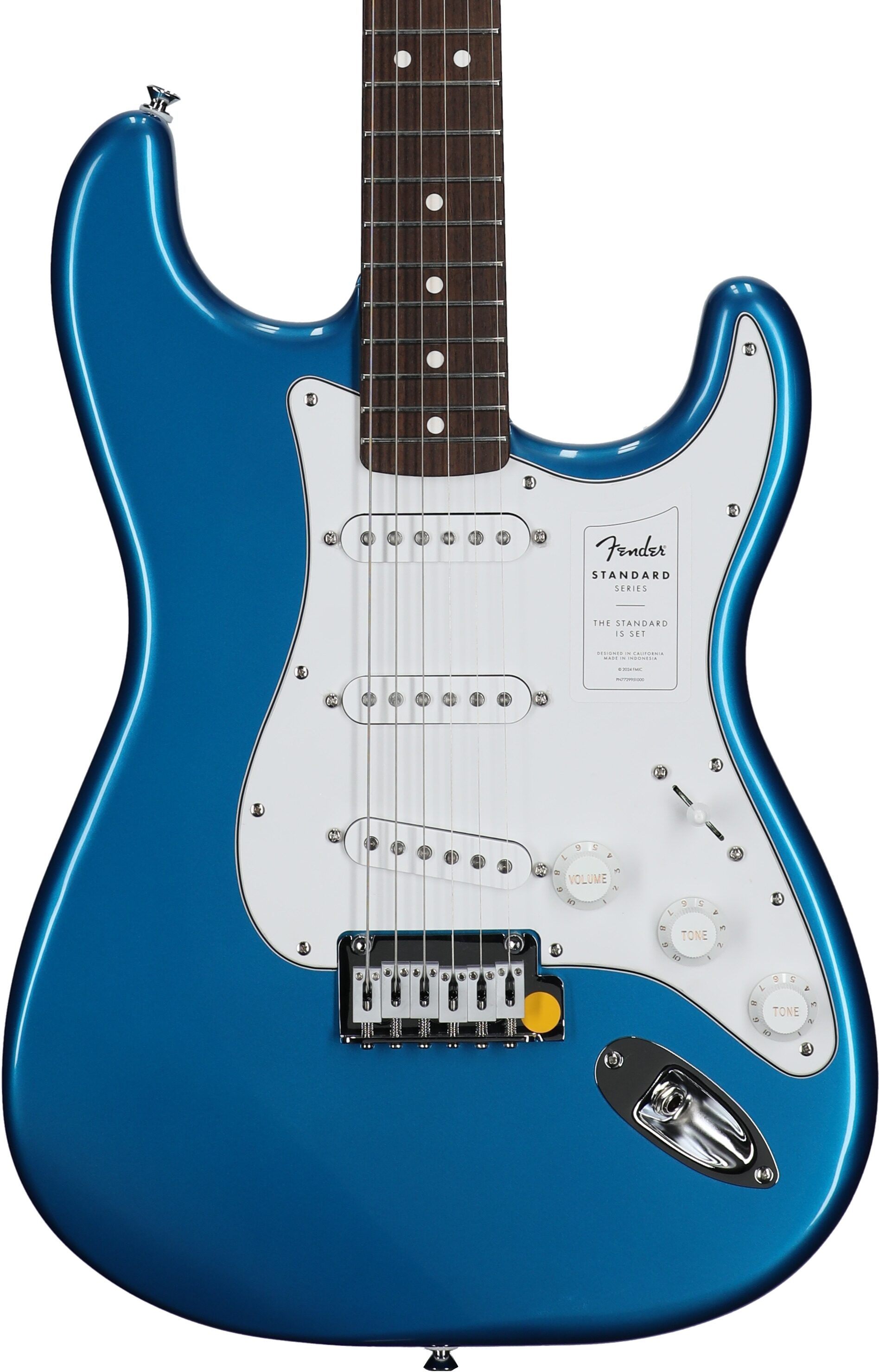 Fender Standard Stratocaster Electric Guitar, Laurel Fingerboard, Aqua Marine Metallic, Body Straight Front