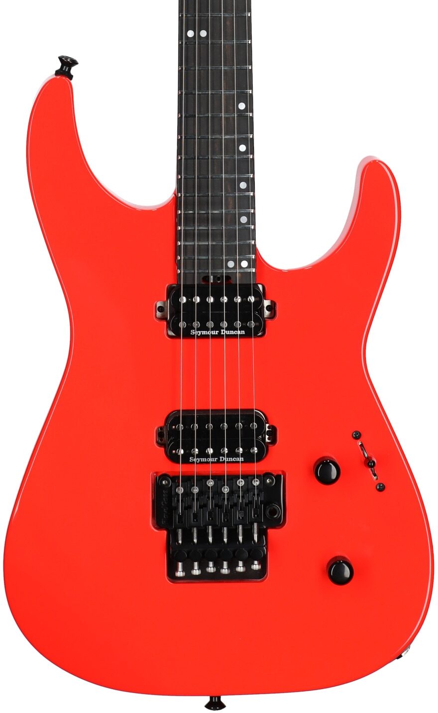 Jackson American Series Virtuoso Electric Guitar (with Case), Rocket Red, Body Straight Front