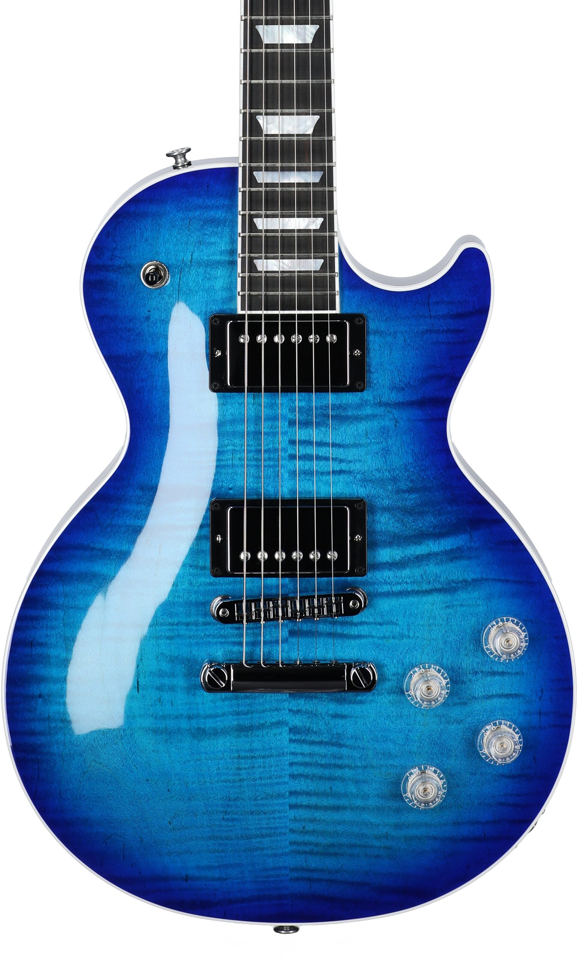 Gibson Les Paul Modern Figured AAA Electric Guitar (with Case), Cobalt Burst, Open Box (Very Good), Body Straight Front
