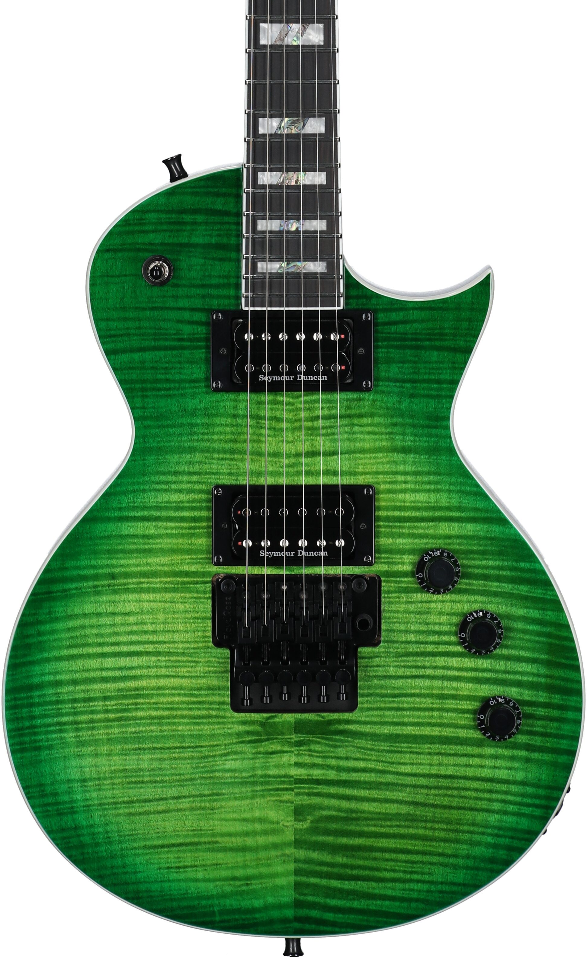 ESP LTD Alex Skolnick AS1 Electric Guitar, Lime Burst, Body Straight Front