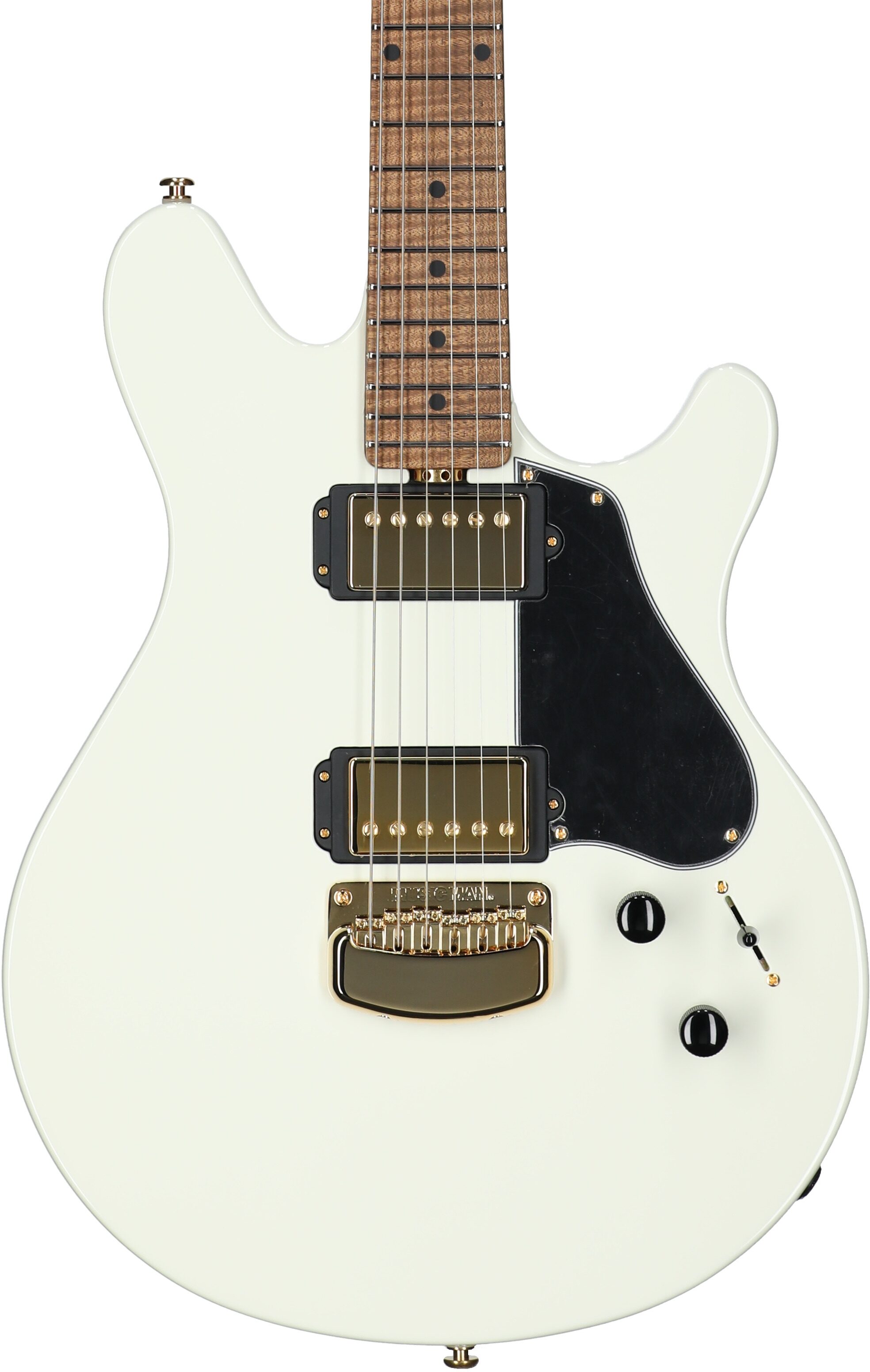Ernie Ball Music Man James Valentine HH Electric Guitar (with MONO Bag), Ivory White, Body Straight Front