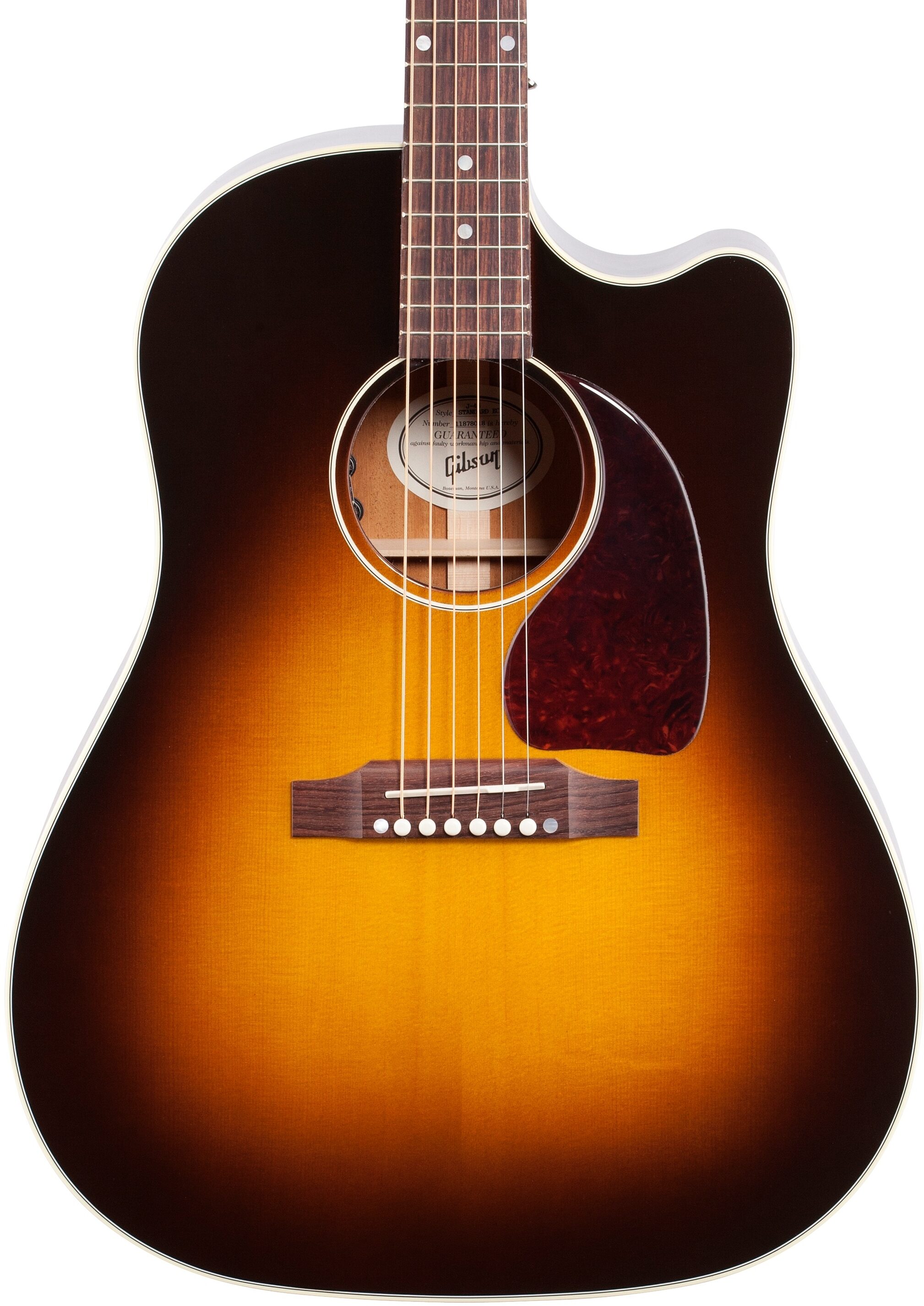 Gibson J-45 Cutaway Acoustic-Electric Guitar (with Case), Body Straight Front