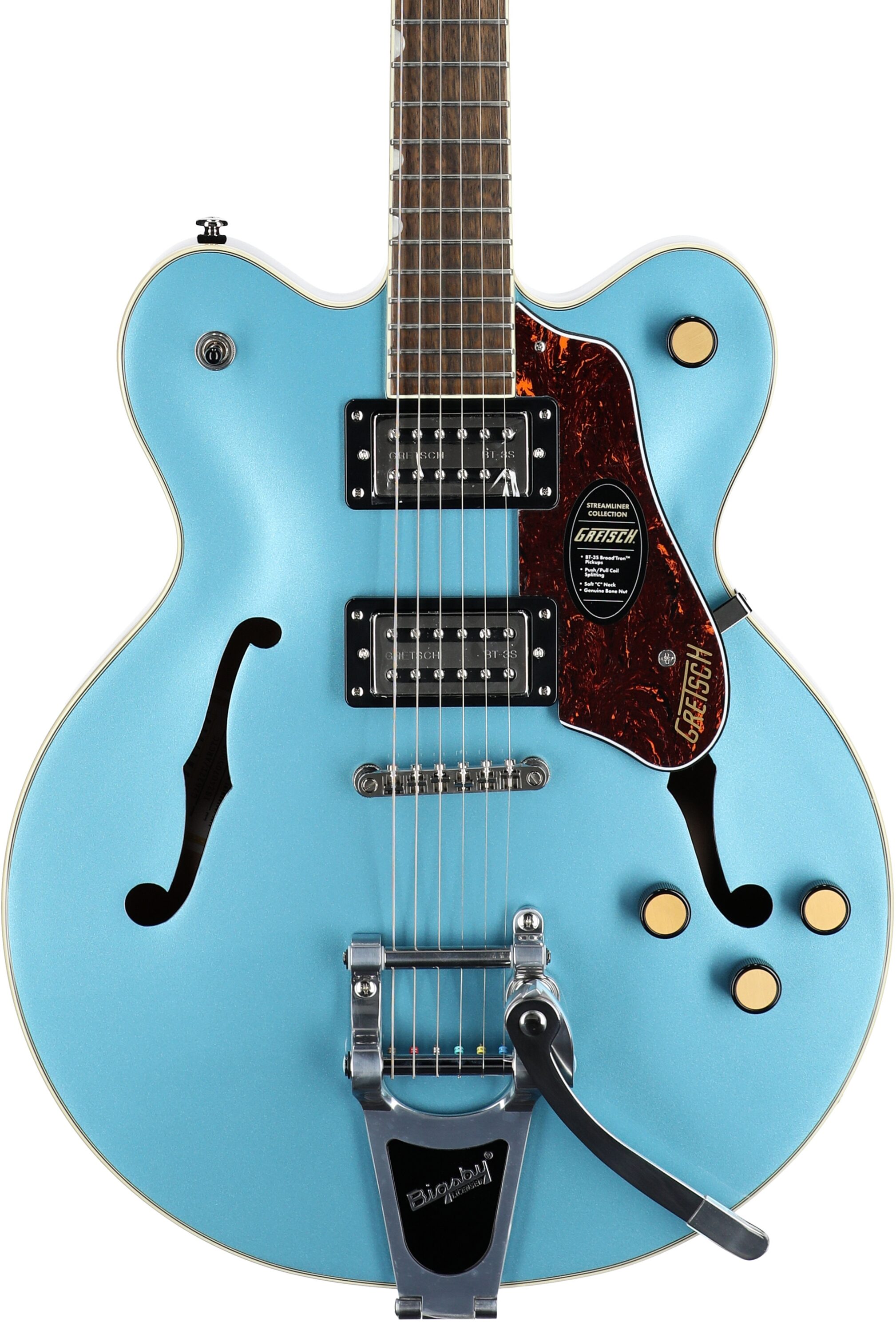 Gretsch G2622T Streamliner CB Electric Guitar, Arctic Blue, Body Straight Front