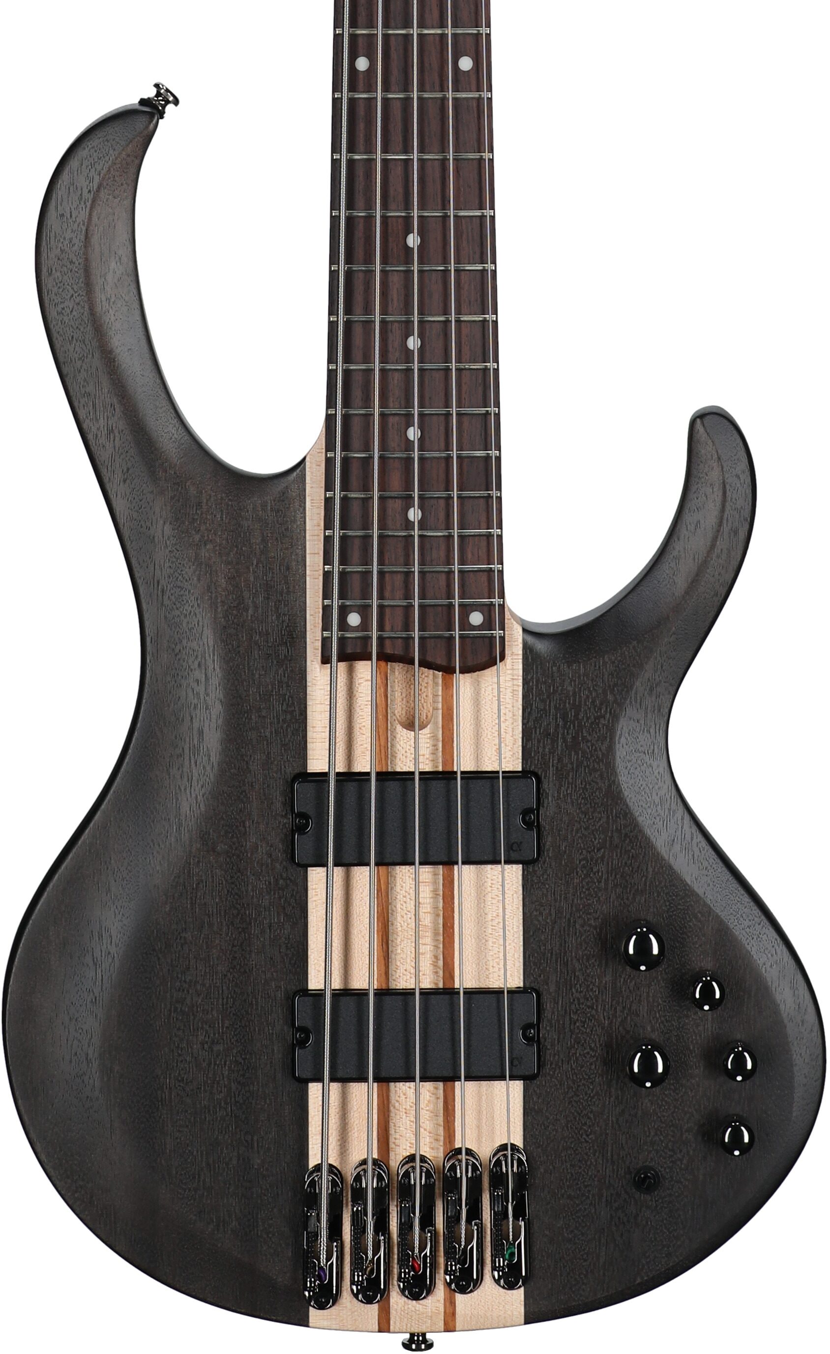 Ibanez BTB605 Electric Bass, 5-String, Transparent Gray Flat, Body Straight Front