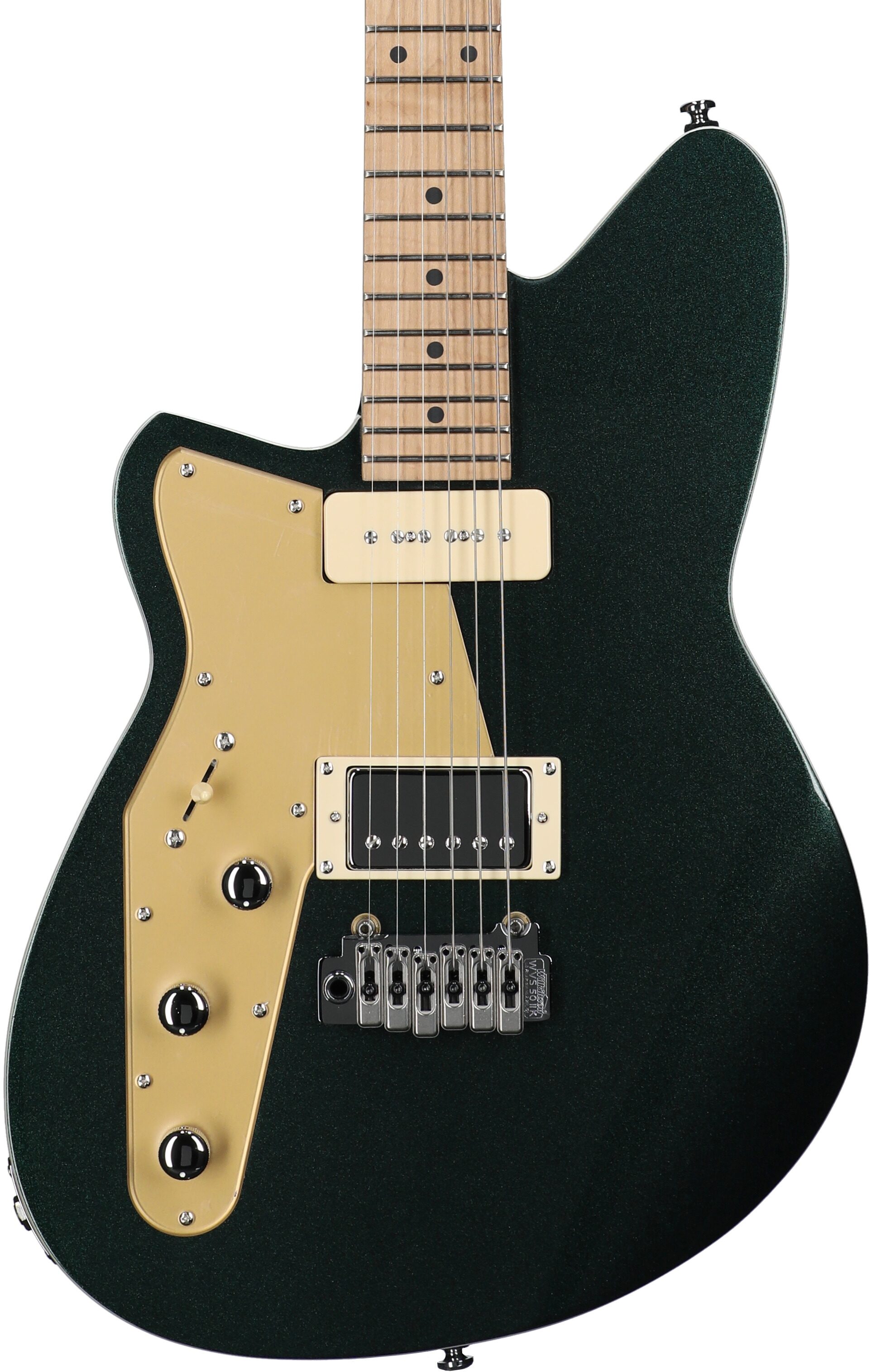 Reverend Double Agent W Electric Guitar, Left-Handed, Outfield Ivy, Body Straight Front