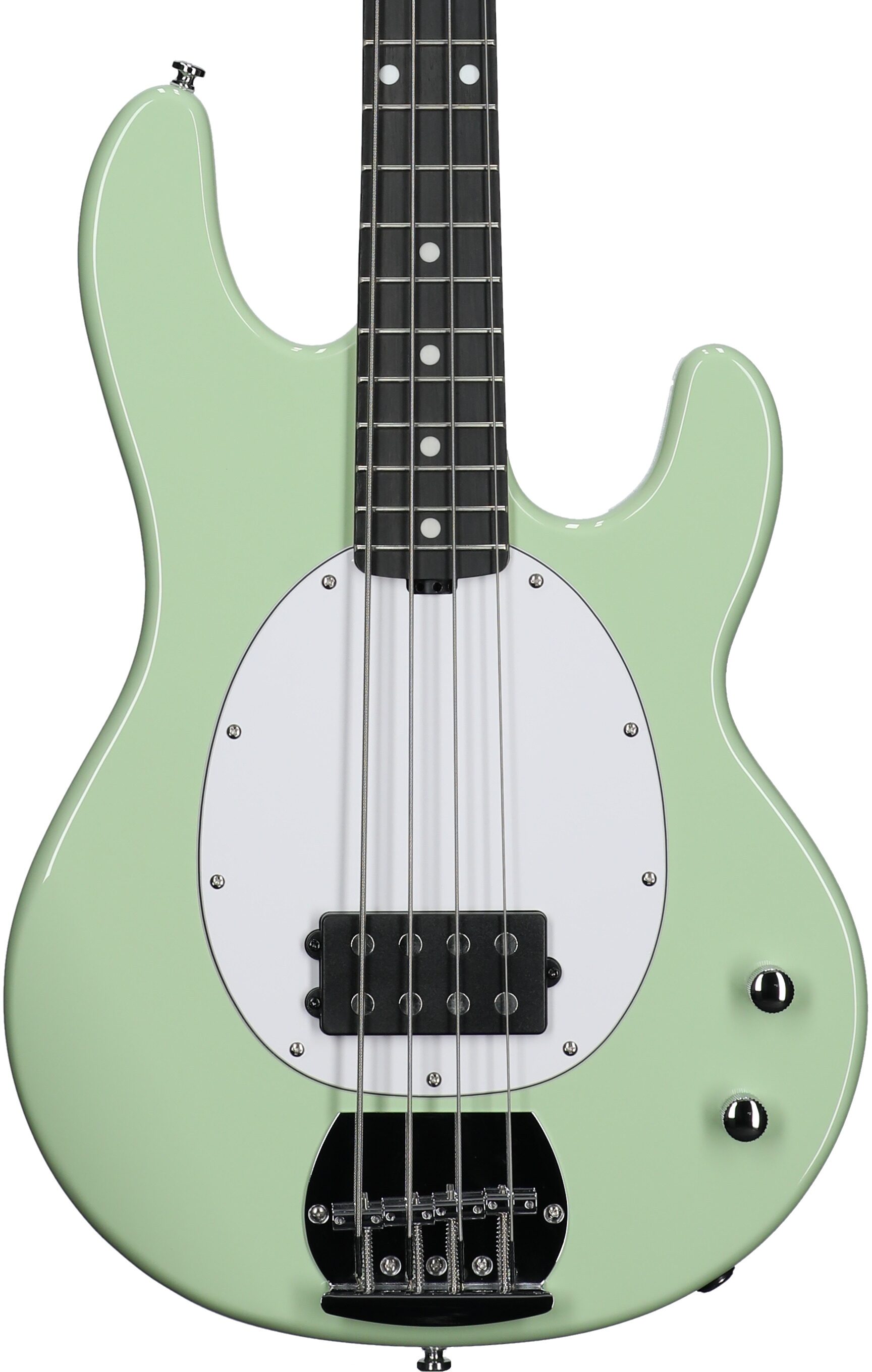 Sterling Intro Series StingRay Electric Bass, Misty Green, Body Straight Front